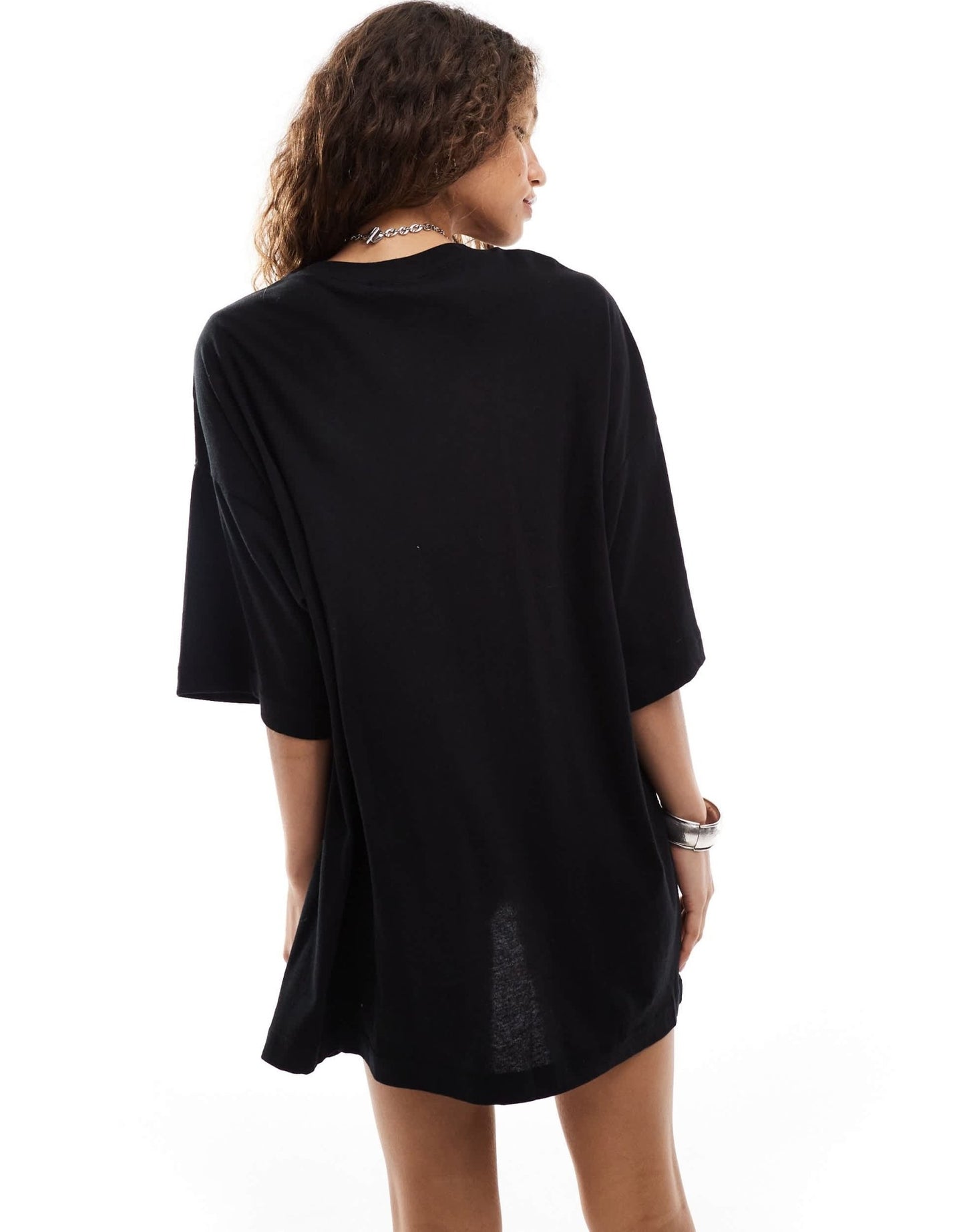 Weekday Huge t-shirt mini dress in black exclusive to ASOS - ASOS Sample Sale