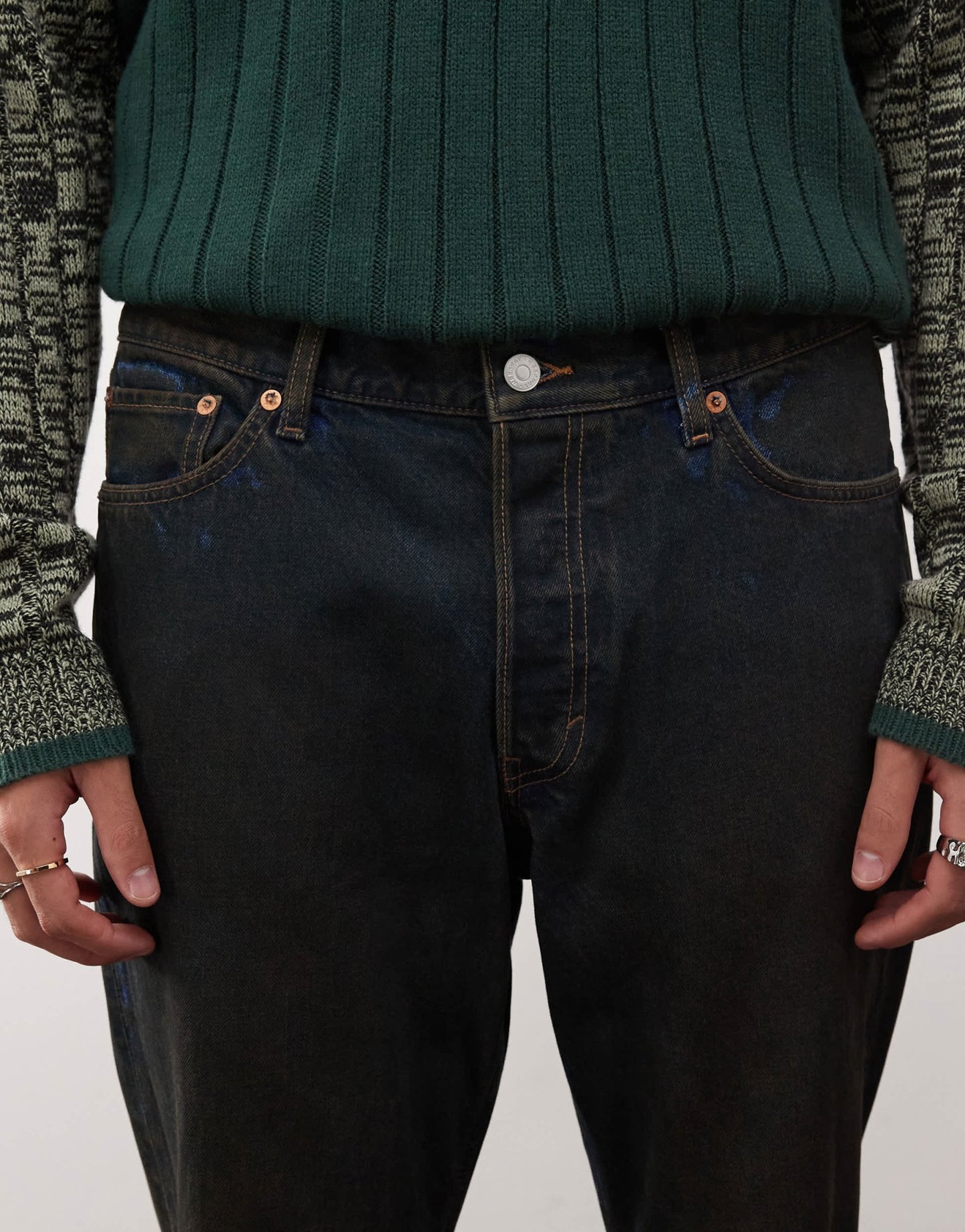 Weekday Motion slim slightly bootcut jeans in dark blue wash - ASOS Sample Sale