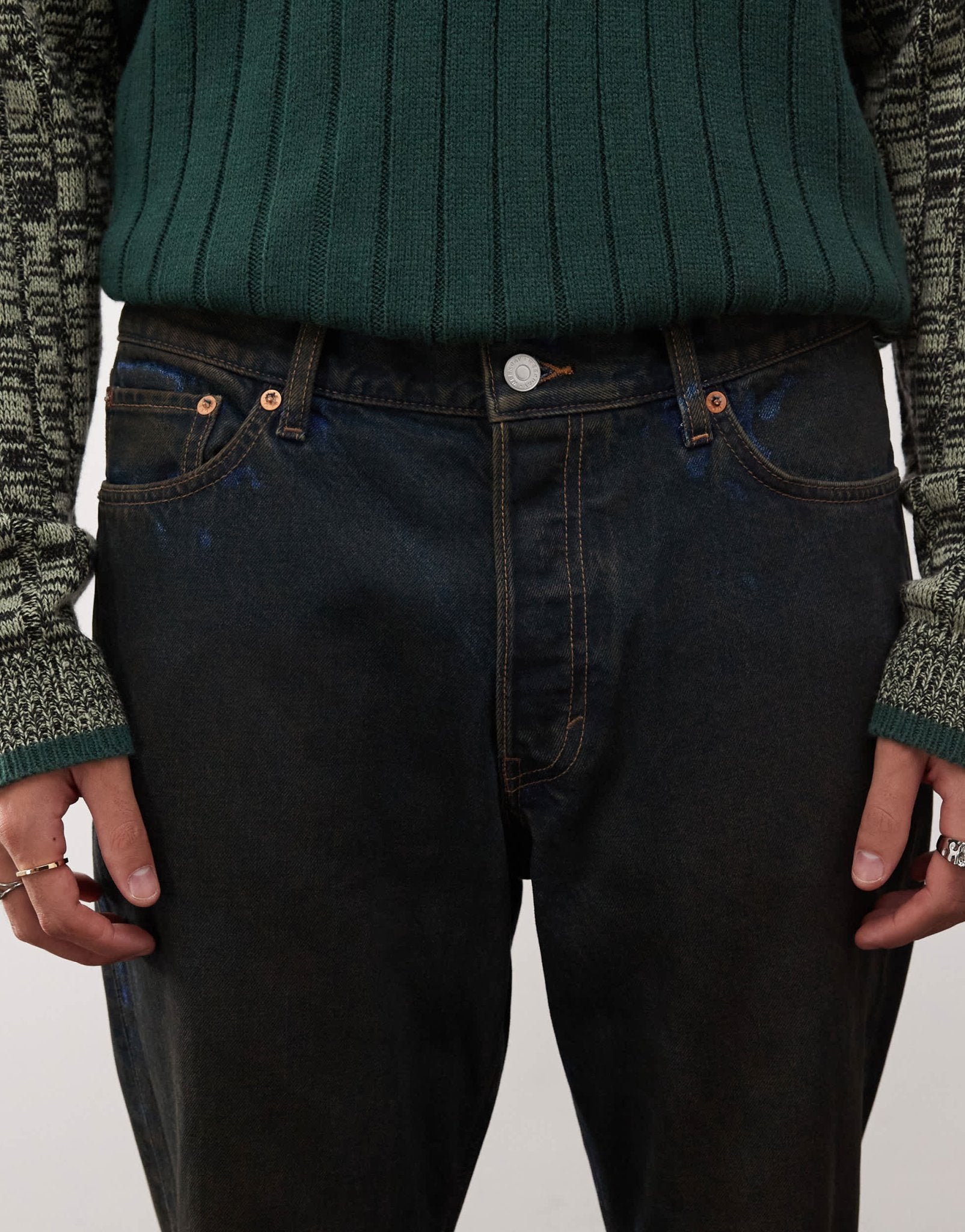 Weekday Motion slim slightly bootcut jeans in dark blue wash - ASOS Sample Sale