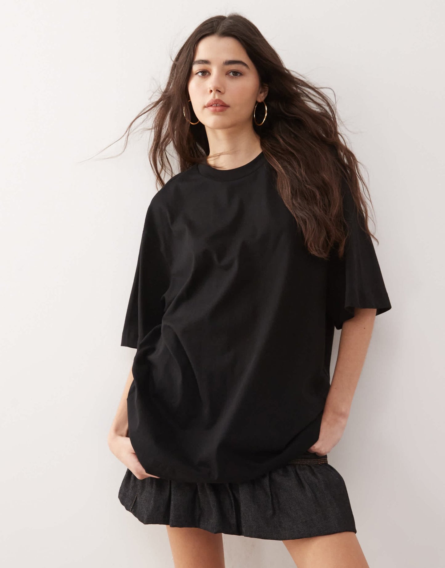Weekday oversized t-shirt in black - ASOS Sample Sale