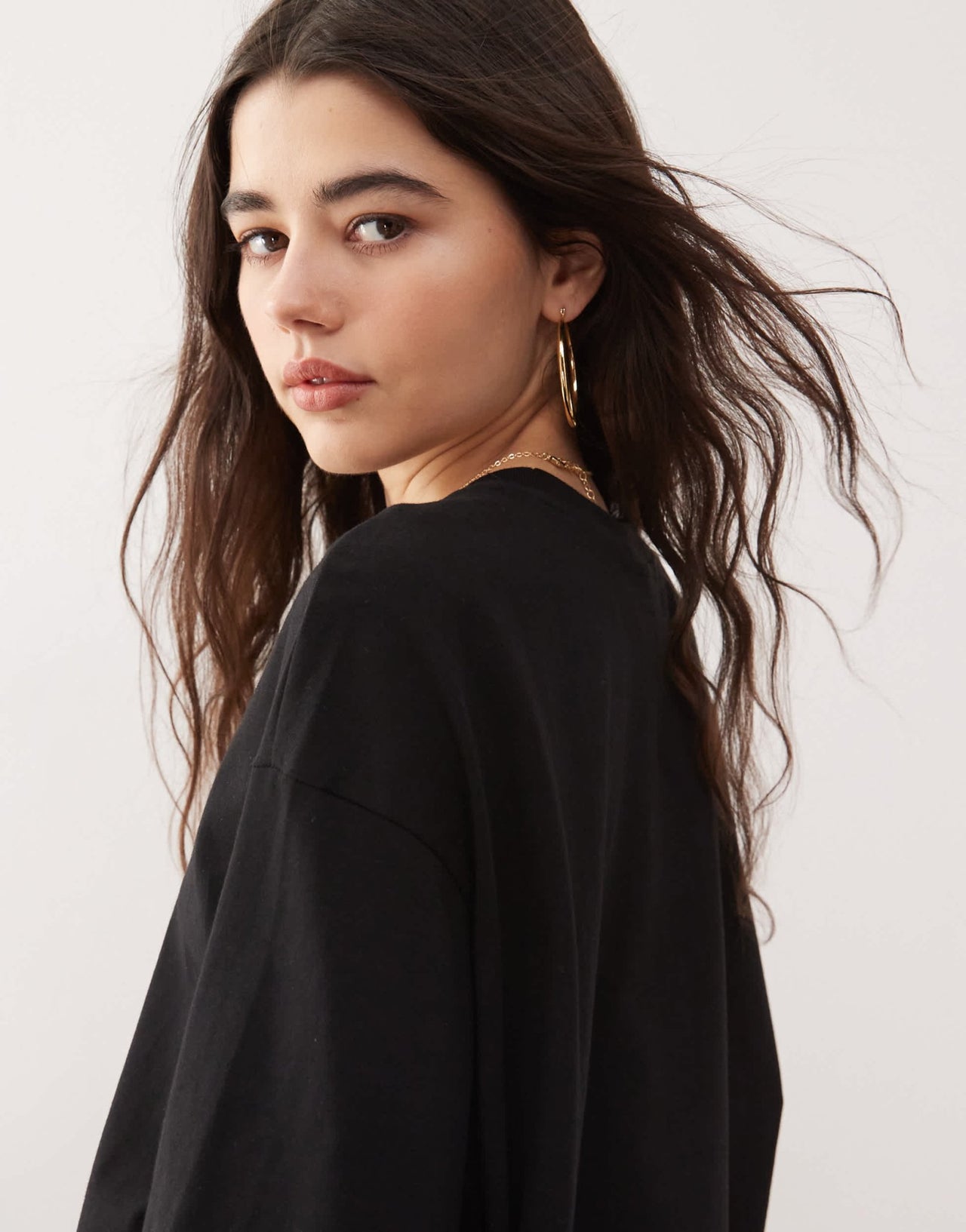 Weekday oversized t-shirt in black - ASOS Sample Sale