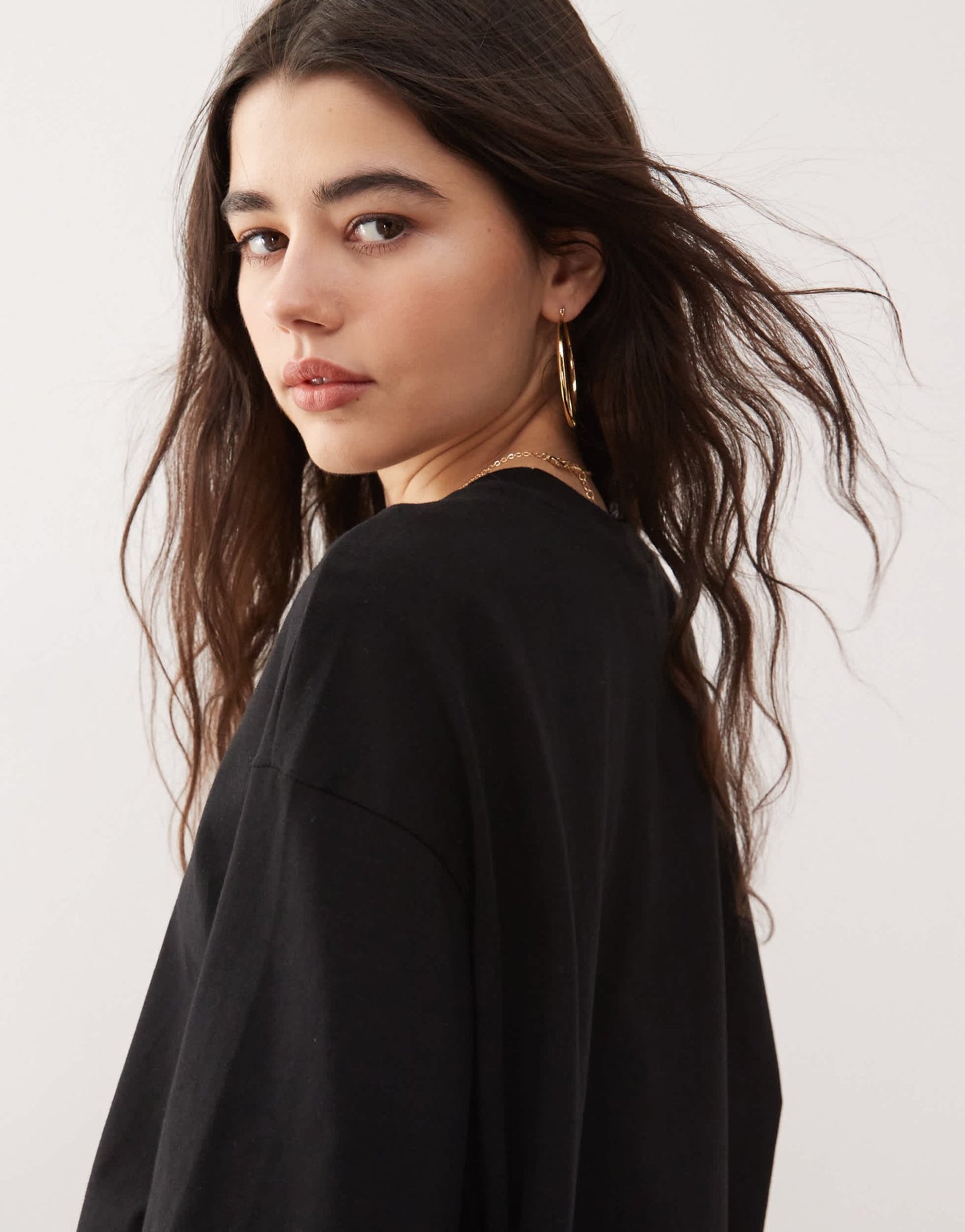 Weekday oversized t-shirt in black - ASOS Sample Sale