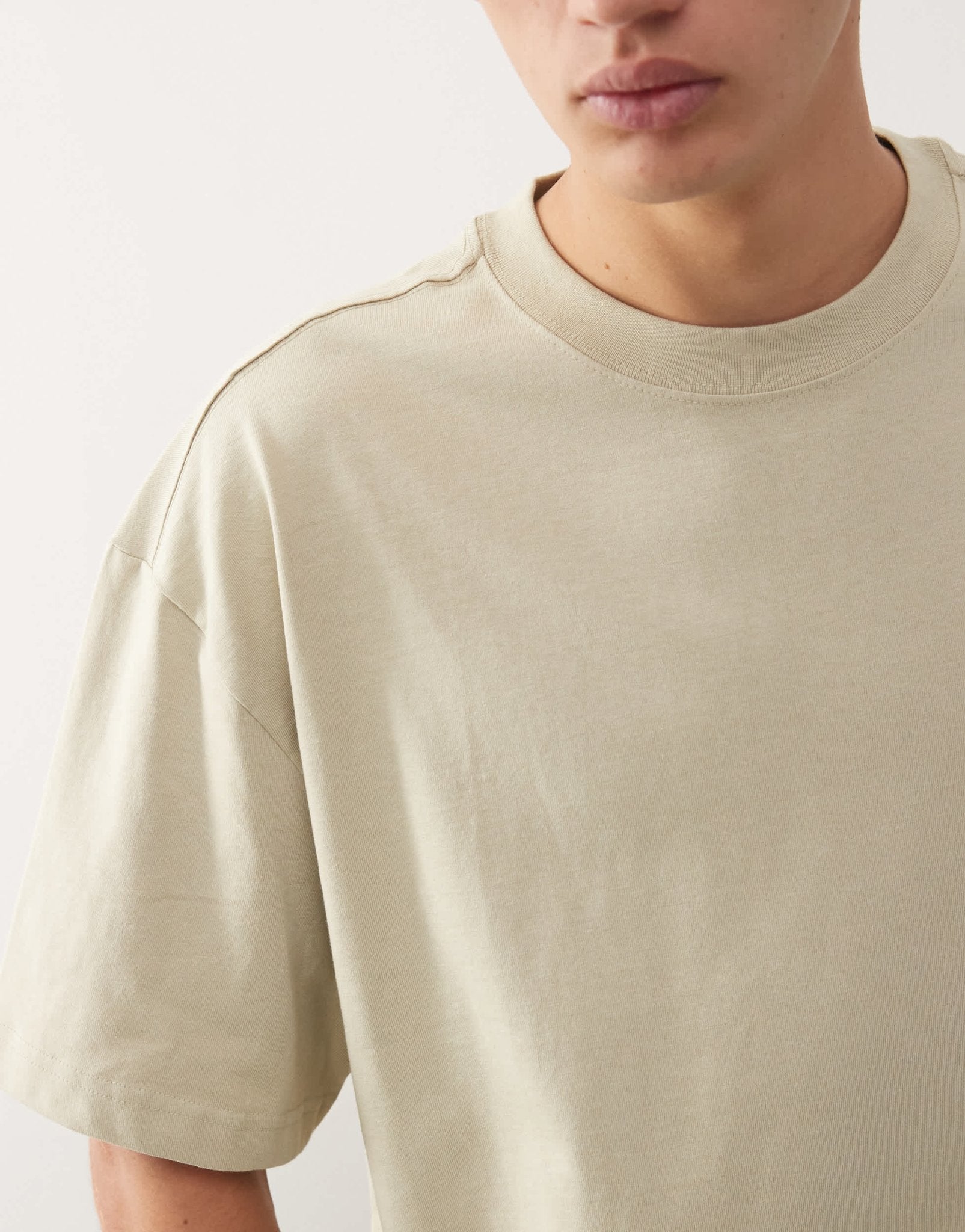 Weekday oversized t-shirt in khaki - ASOS Sample Sale