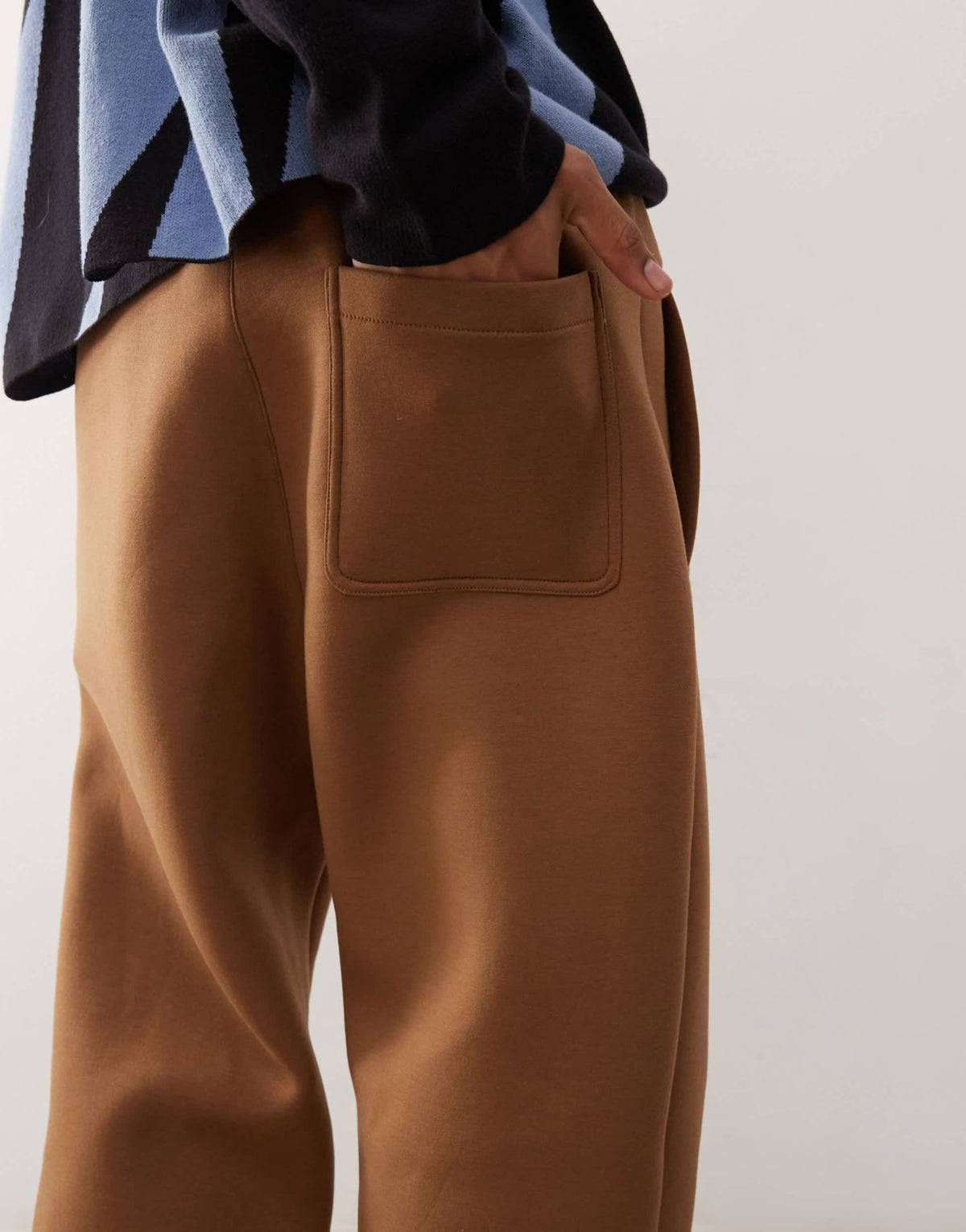 Weekday Simon Co - Ord Joggers in BroWn in Scuba - Style Fabric - ASOS Sample Sale