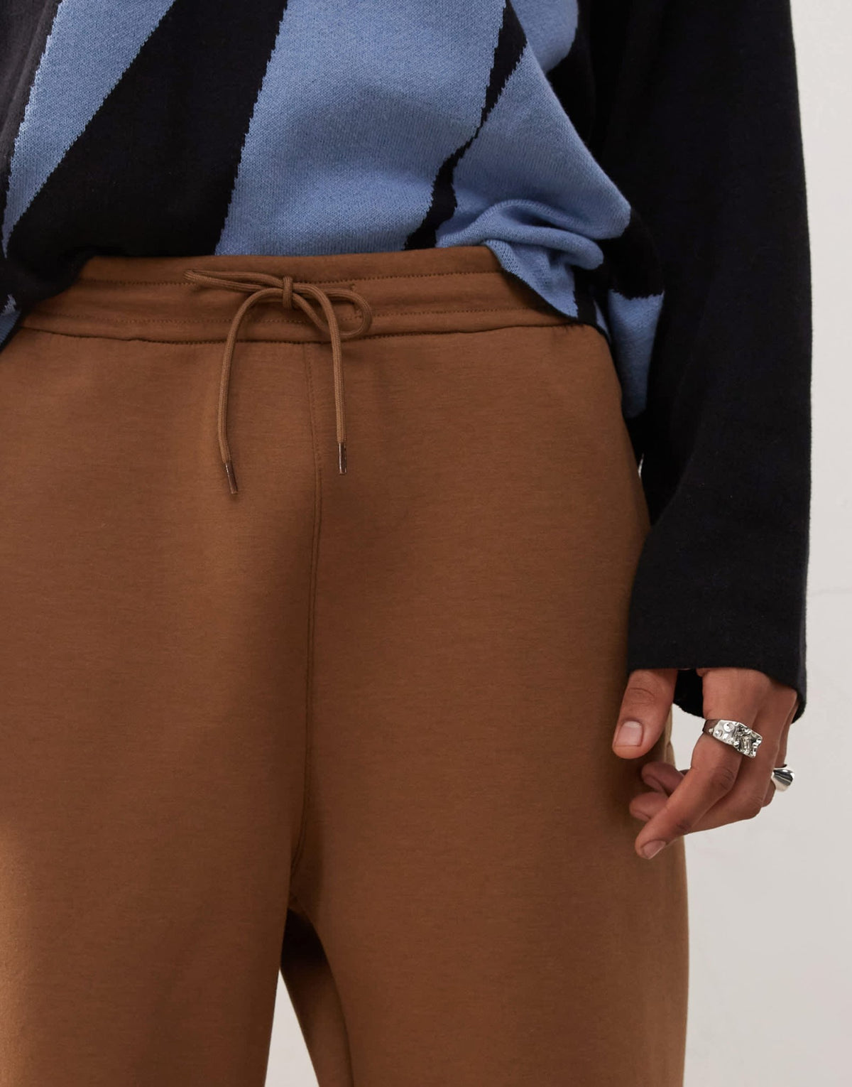 Weekday Simon Co - Ord Joggers in BroWn in Scuba - Style Fabric - ASOS Sample Sale