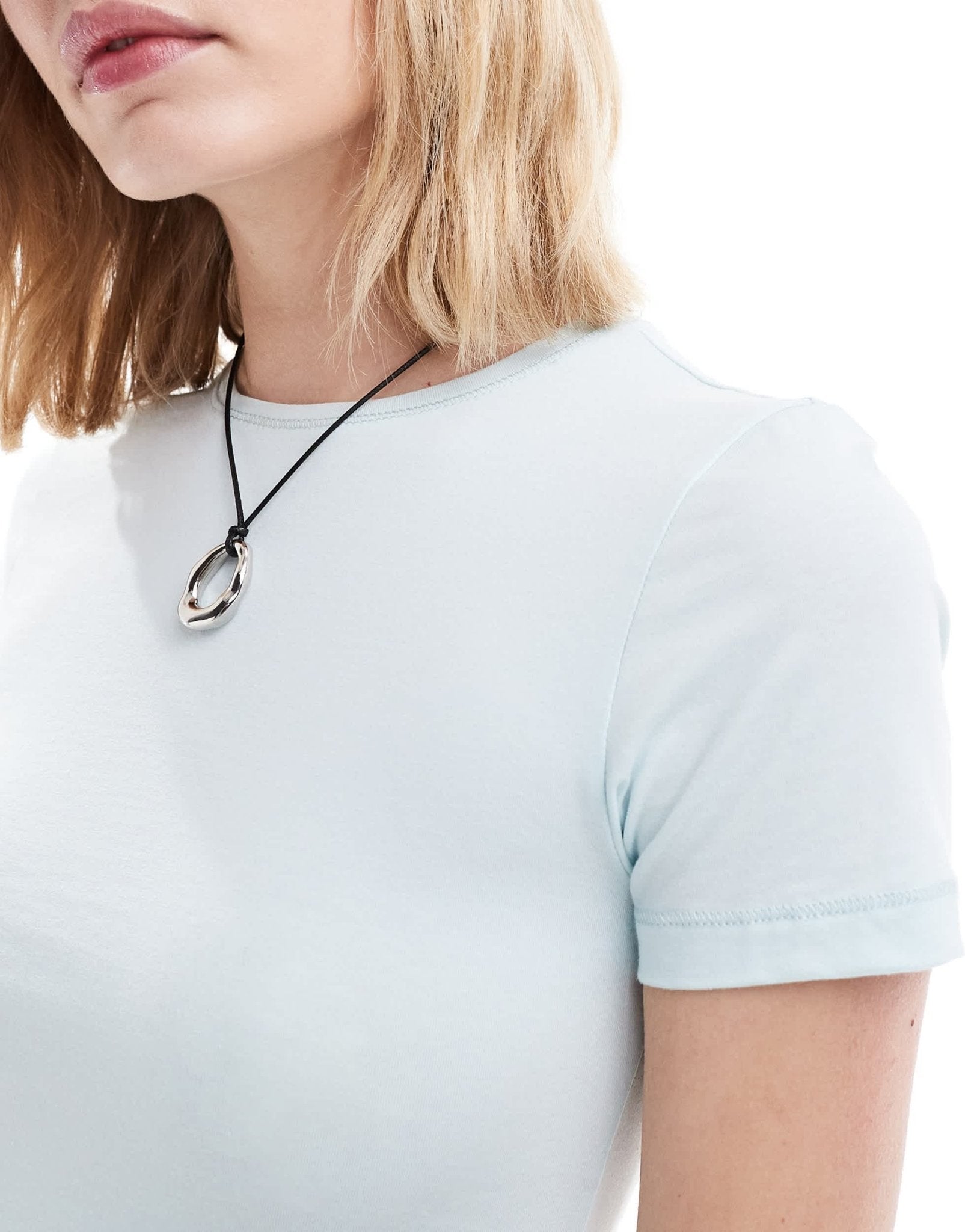 Weekday slim fit t-shirt in light blue exclusive to ASOS - ASOS Sample Sale