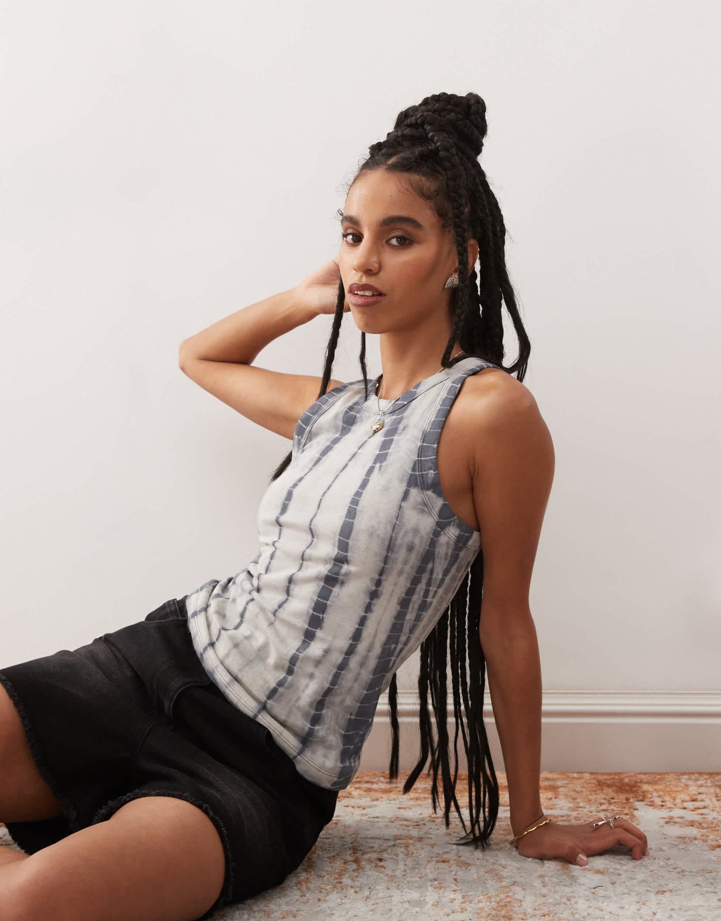 Weekday tank top in black tie dye - ASOS Sample Sale