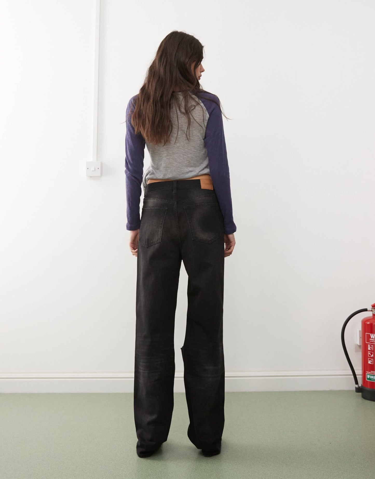Weekday Unisex Galaxy extreme distressed baggy jeans in washed black - ASOS Sample Sale