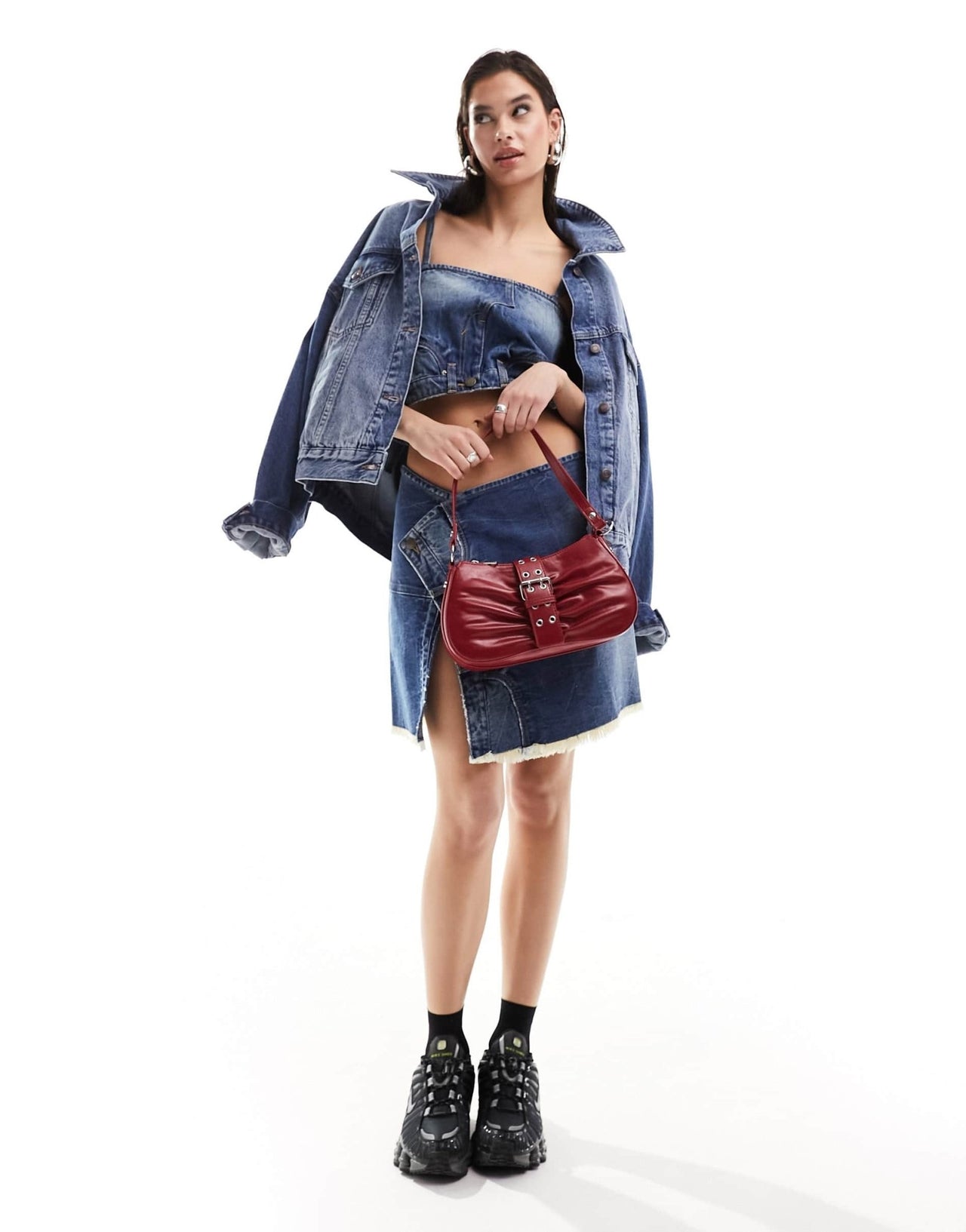 Weekday Valley co - ord deconstructed denim cami top in blue - ASOS Sample Sale