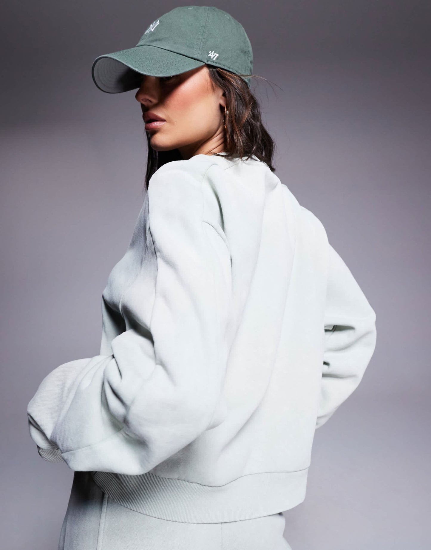 Weekend Collective co-ord seamed sweatshirt in washed sage green - ASOS Sample Sale