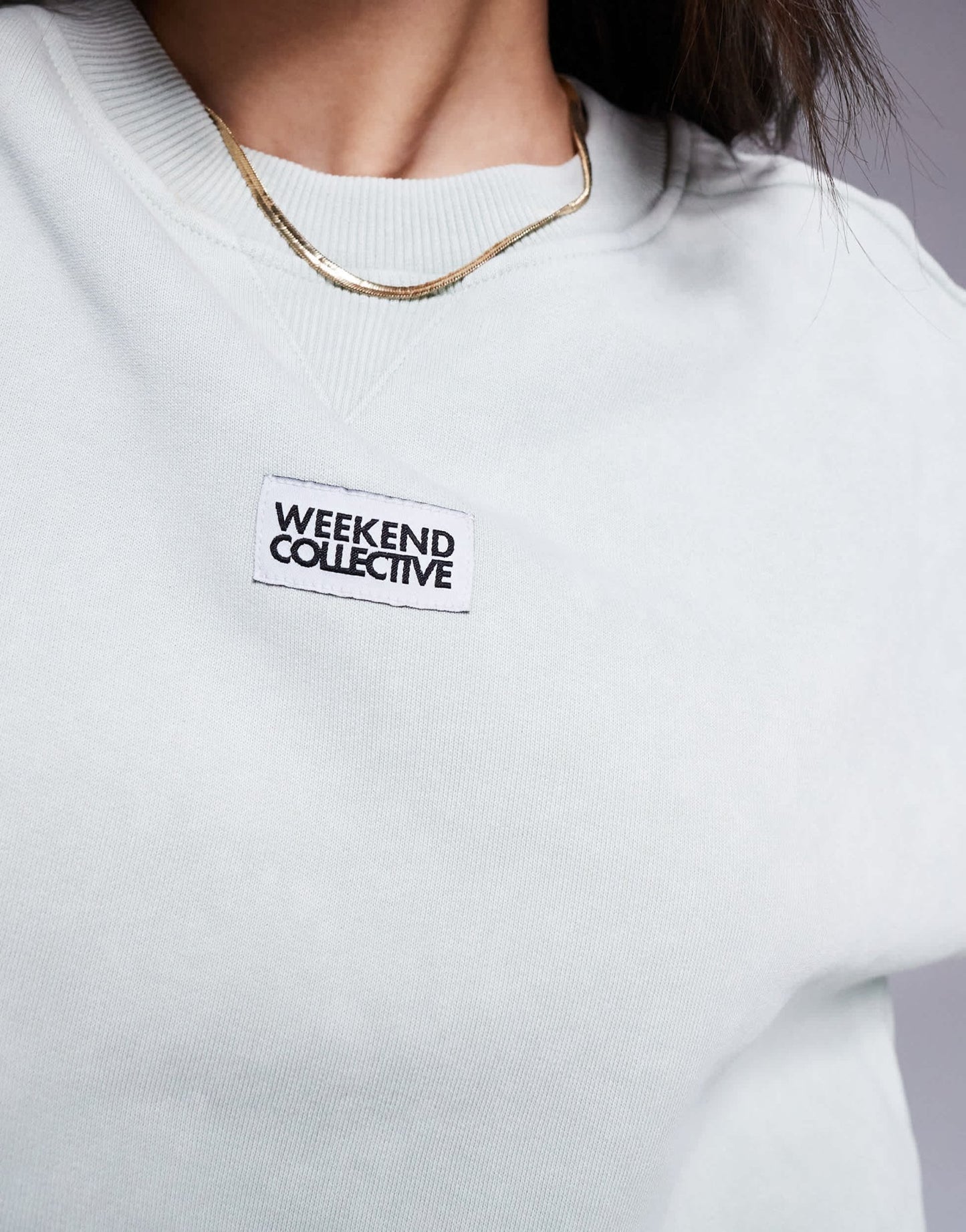 Weekend Collective co-ord seamed sweatshirt in washed sage green - ASOS Sample Sale
