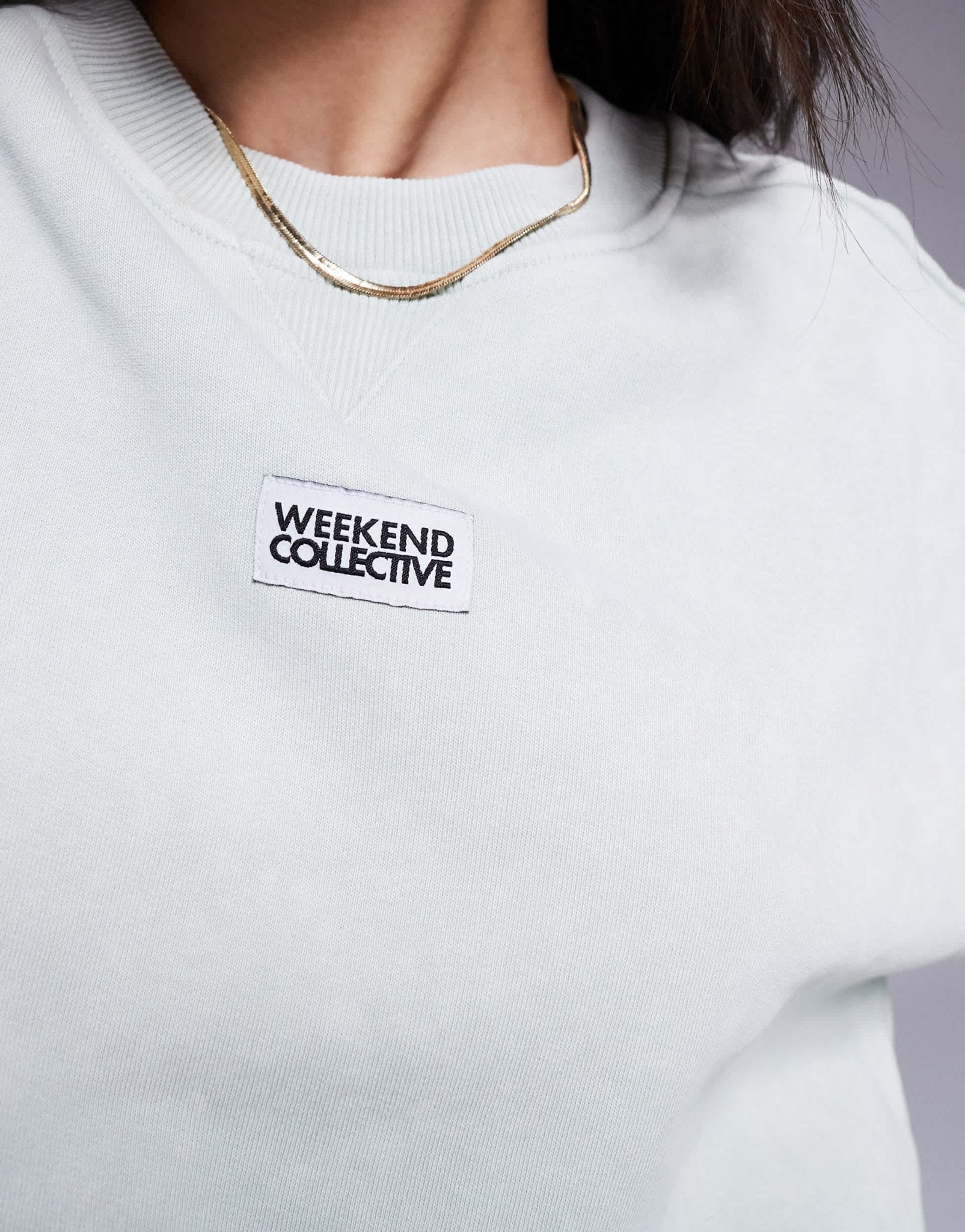 Weekend Collective co-ord seamed sweatshirt in washed sage green - ASOS Sample Sale