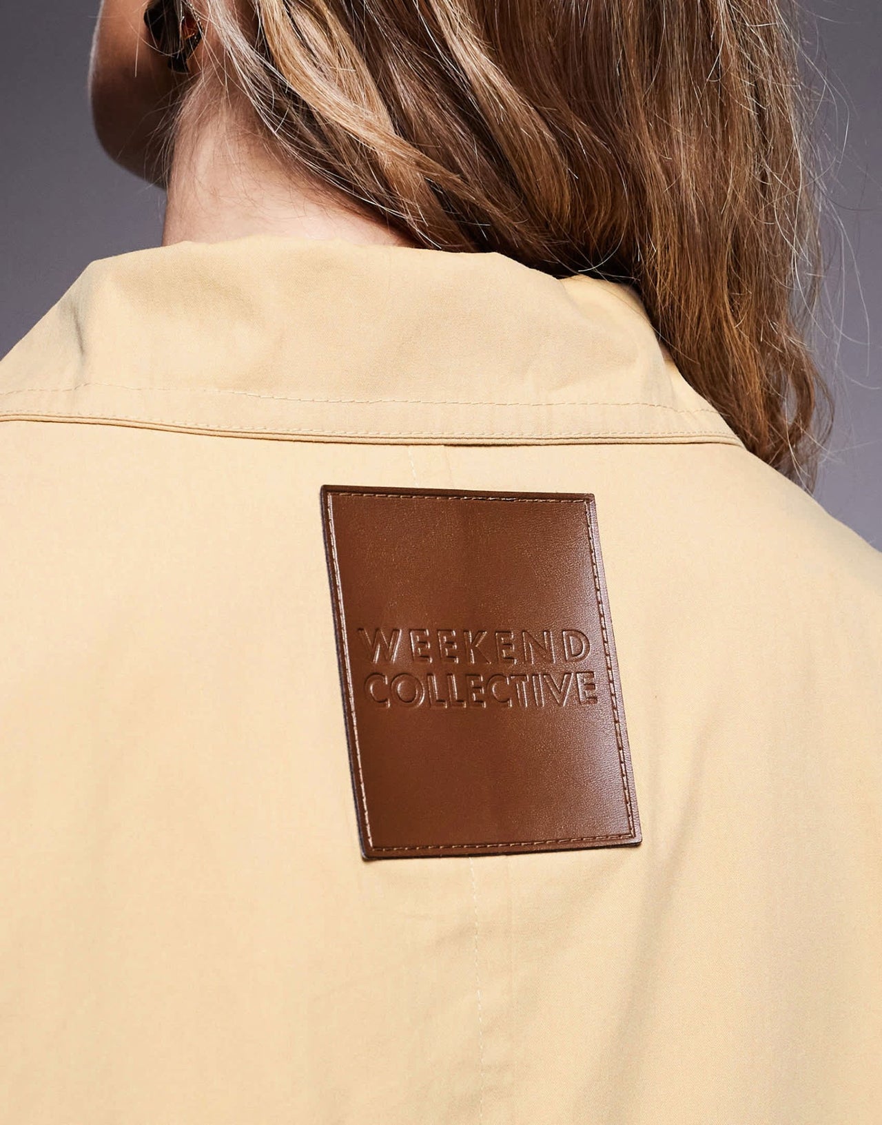 Weekend Collective funnel neck trench coat in camel - ASOS Sample Sale