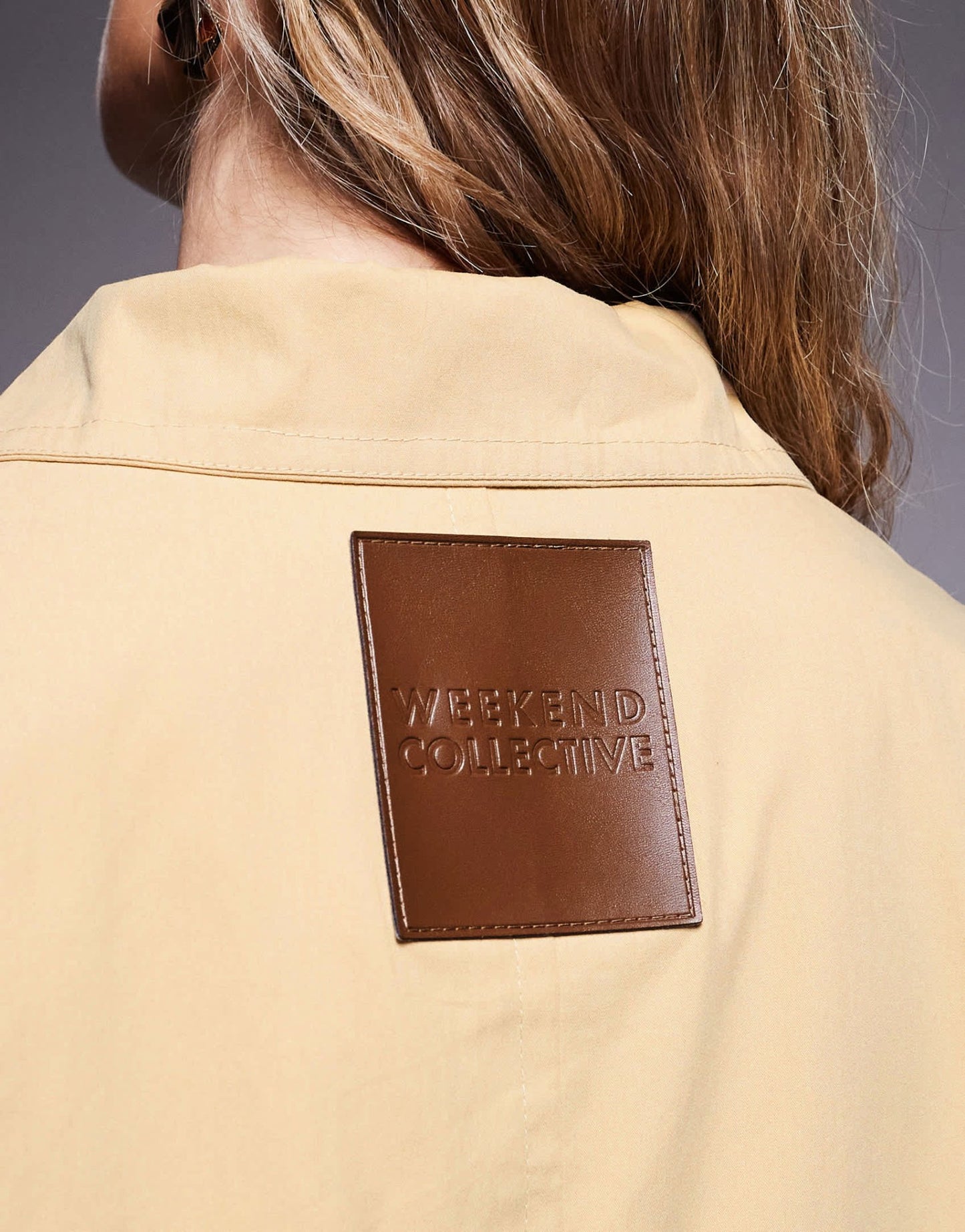 Weekend Collective funnel neck trench coat in camel - ASOS Sample Sale