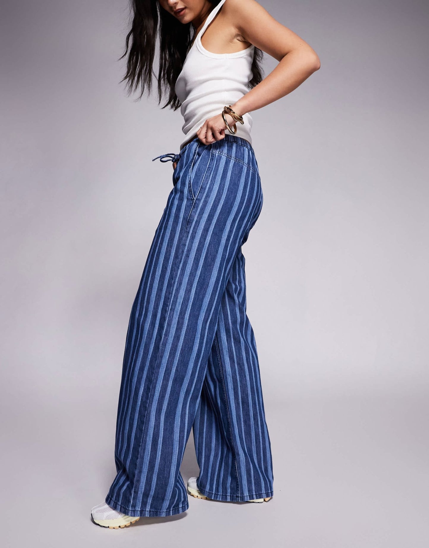 Weekend Collective jean in lightweight pinstripe denim - ASOS Sample Sale