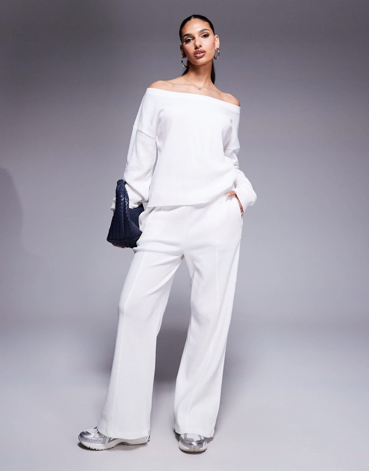 Weekend Collective waffle jogger co - ord in cream - ASOS Sample Sale