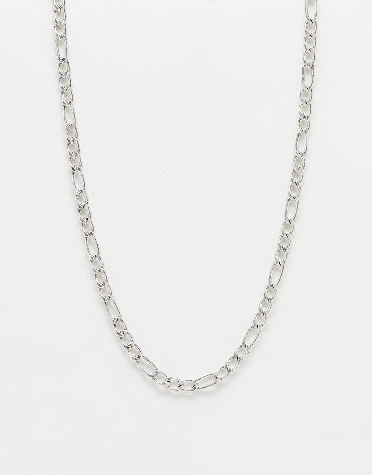 WFTW 4mm figaro chain necklace in silver - ASOS Sample Sale