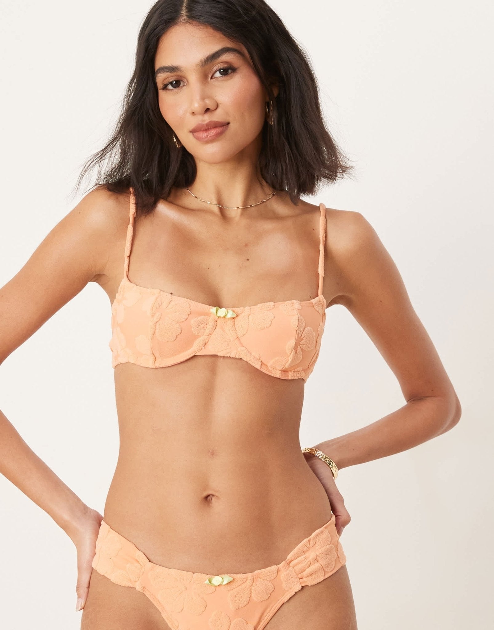 Wild Lovers bikini top in coral kiss - ASOS Sample Sale
