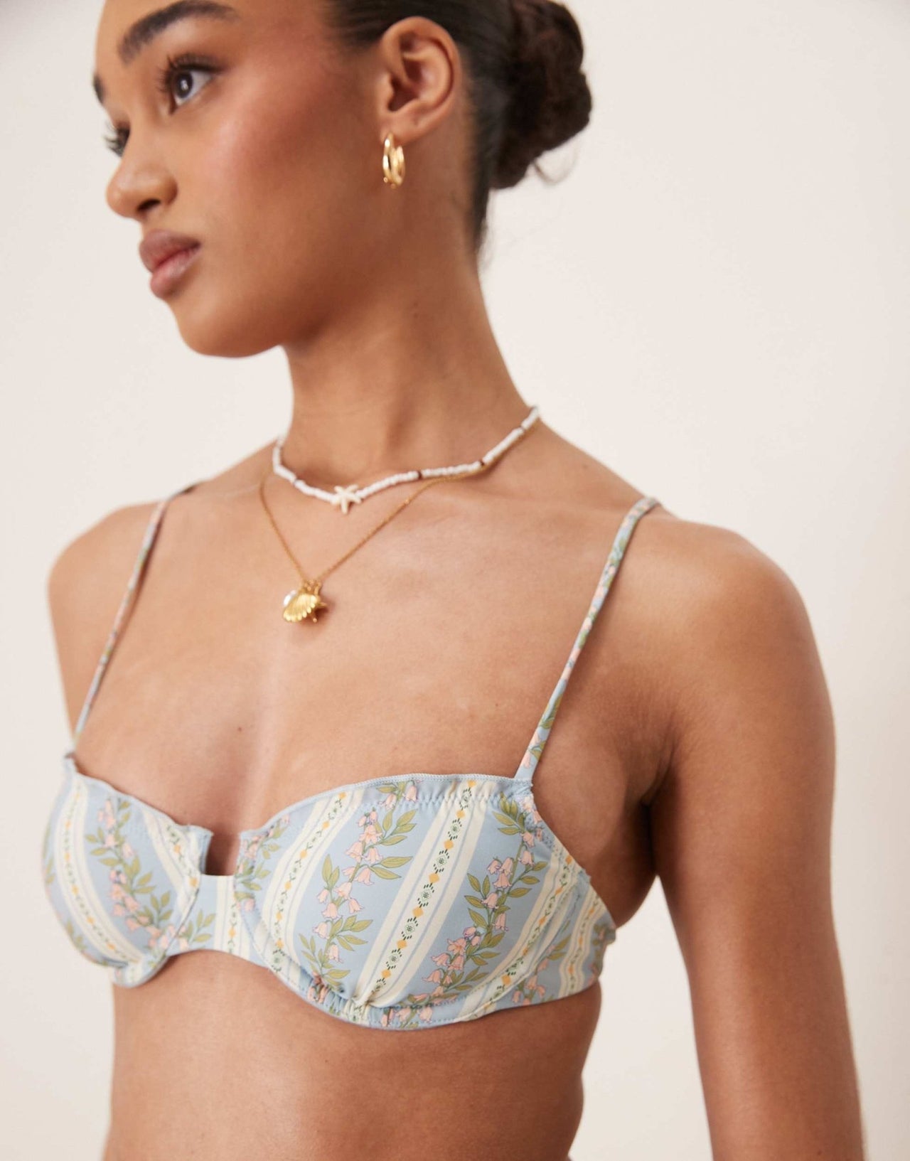 Wild Lovers Milkshake bikini top in blue multi - ASOS Sample Sale