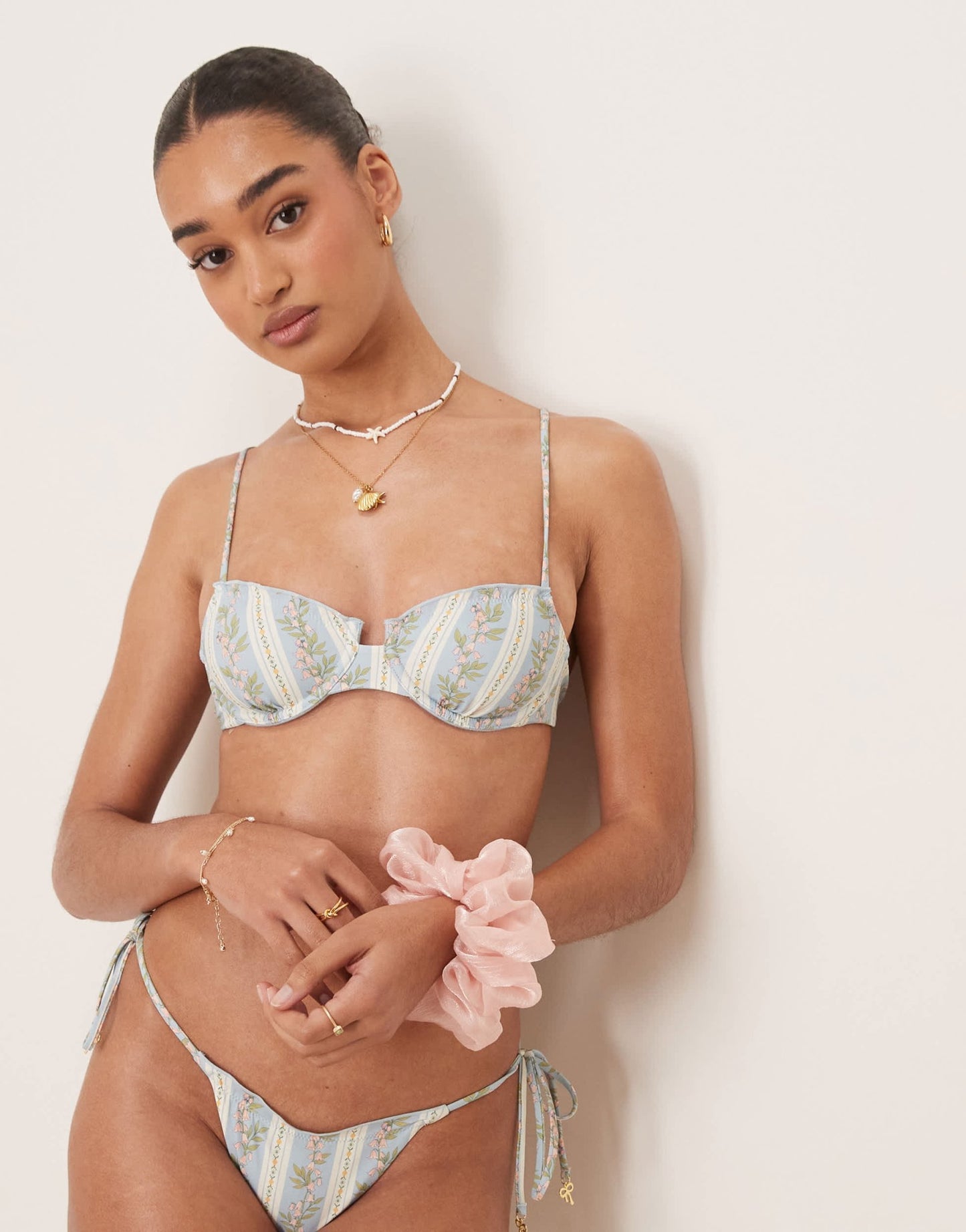 Wild Lovers Milkshake bikini top in blue multi - ASOS Sample Sale
