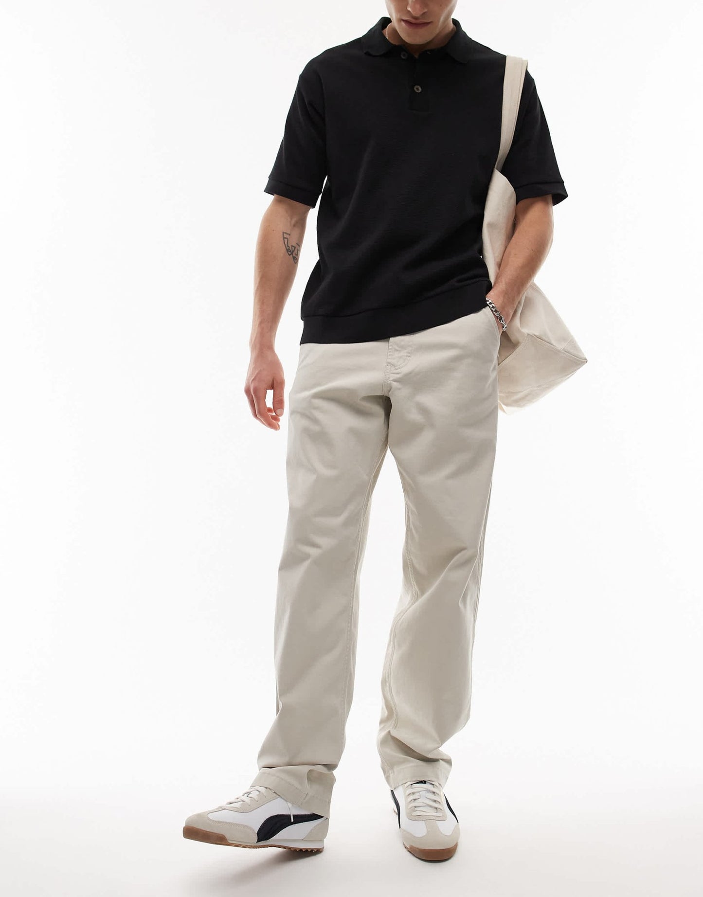 Wrangler Casey Jones workwear relaxed fit twill chino trousers in beige - ASOS Sample Sale