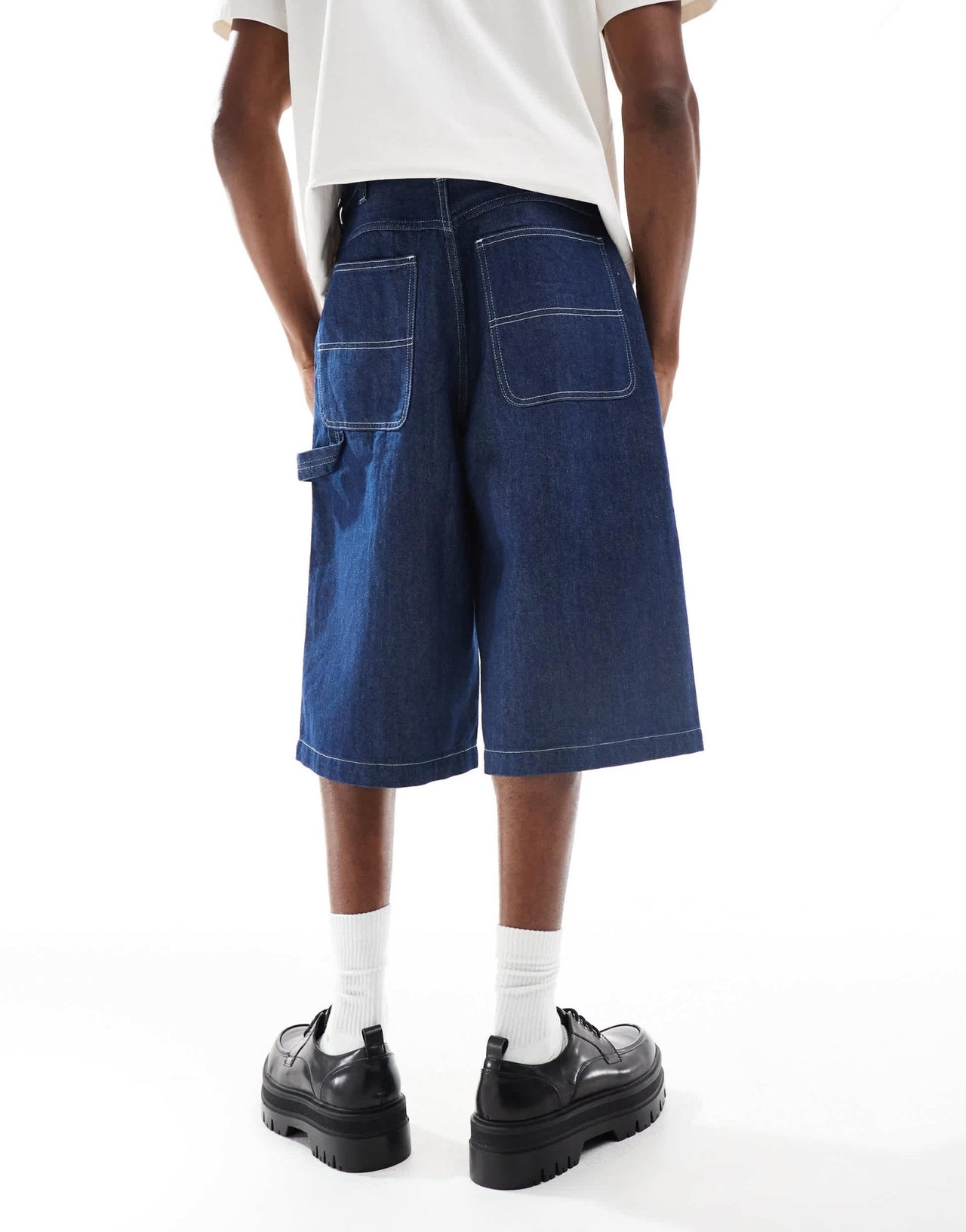Wrangler Casey Jones workwear skater denim shorts in dark rinse wash - ASOS Sample Sale