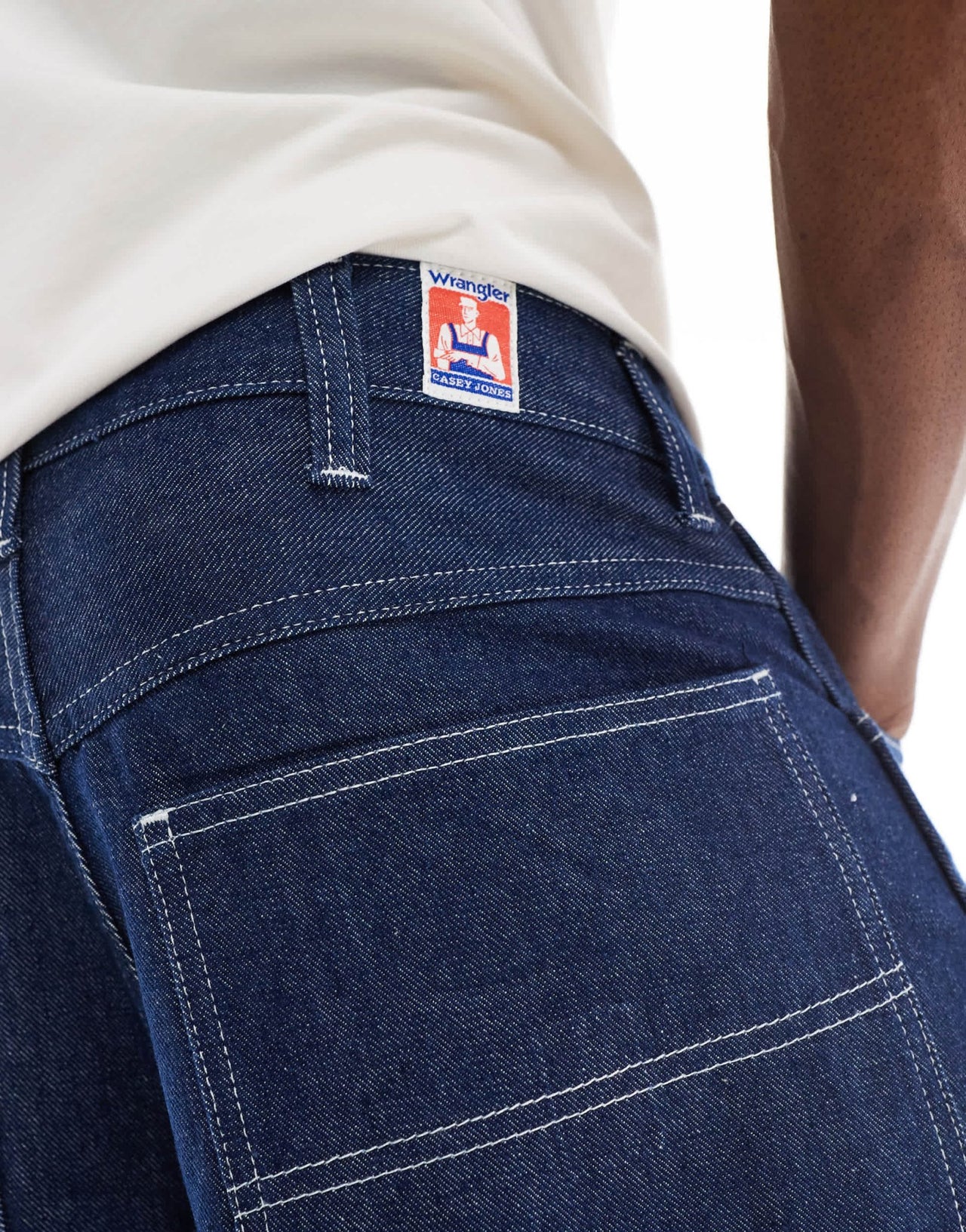 Wrangler Casey Jones workwear skater denim shorts in dark rinse wash - ASOS Sample Sale