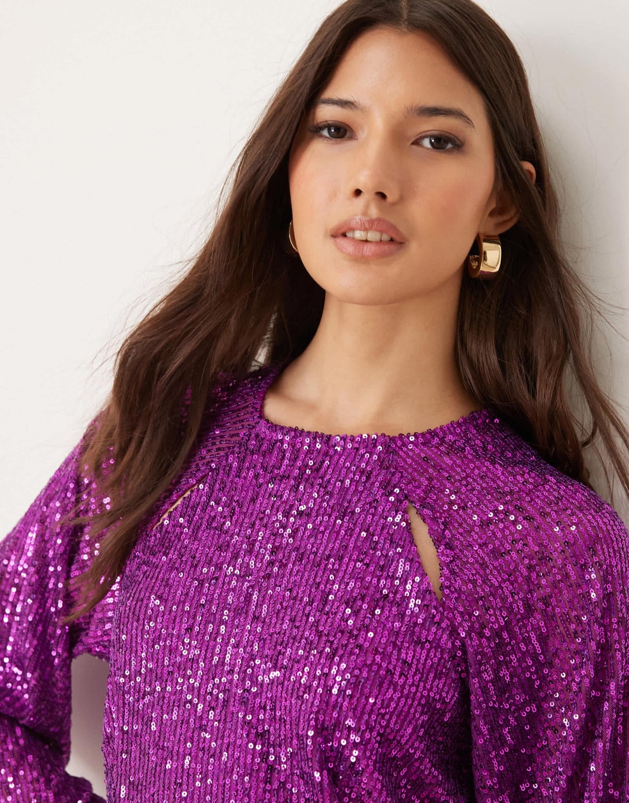 YAS sequin mini dress in purple - ASOS Sample Sale