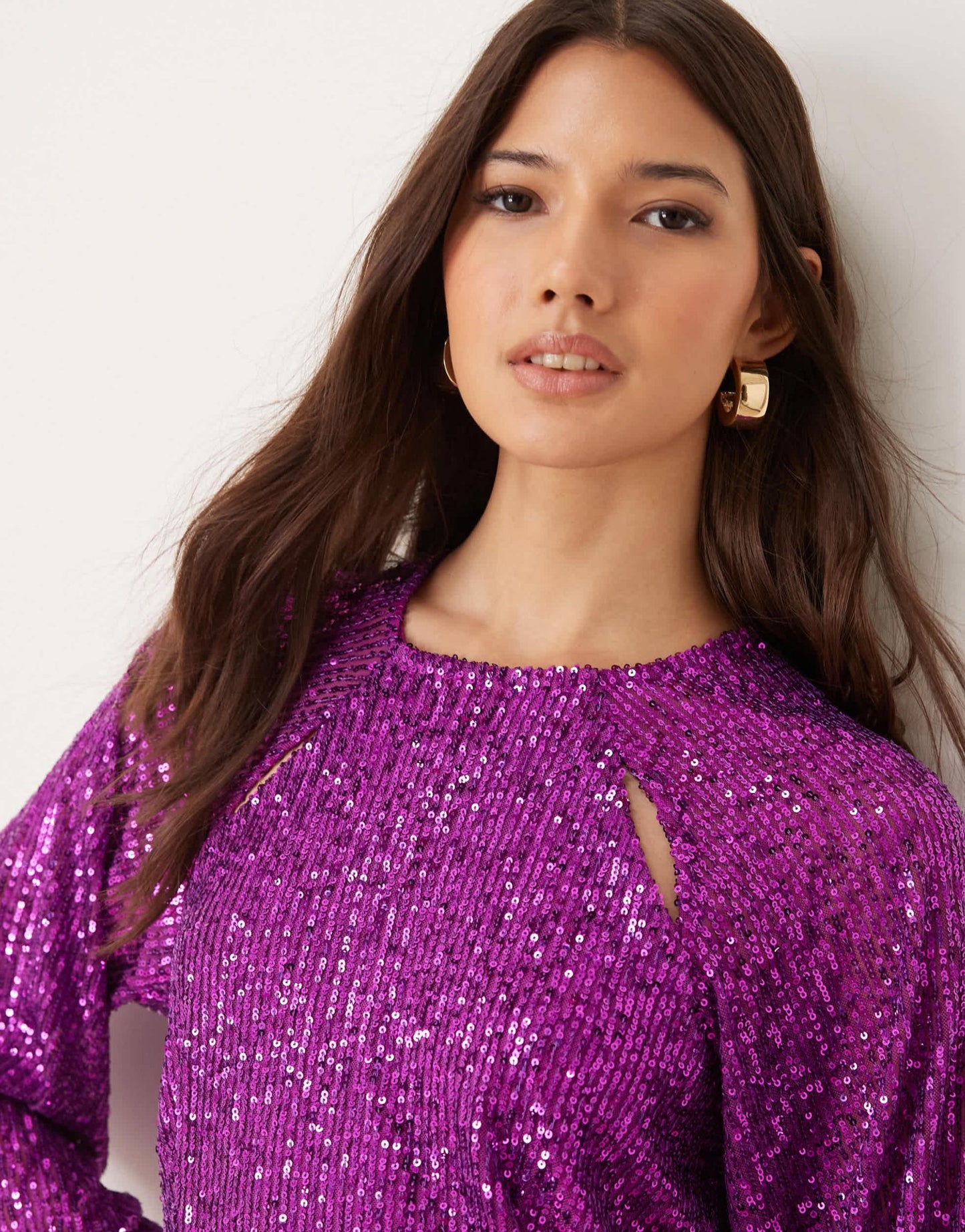 YAS sequin mini dress in purple - ASOS Sample Sale