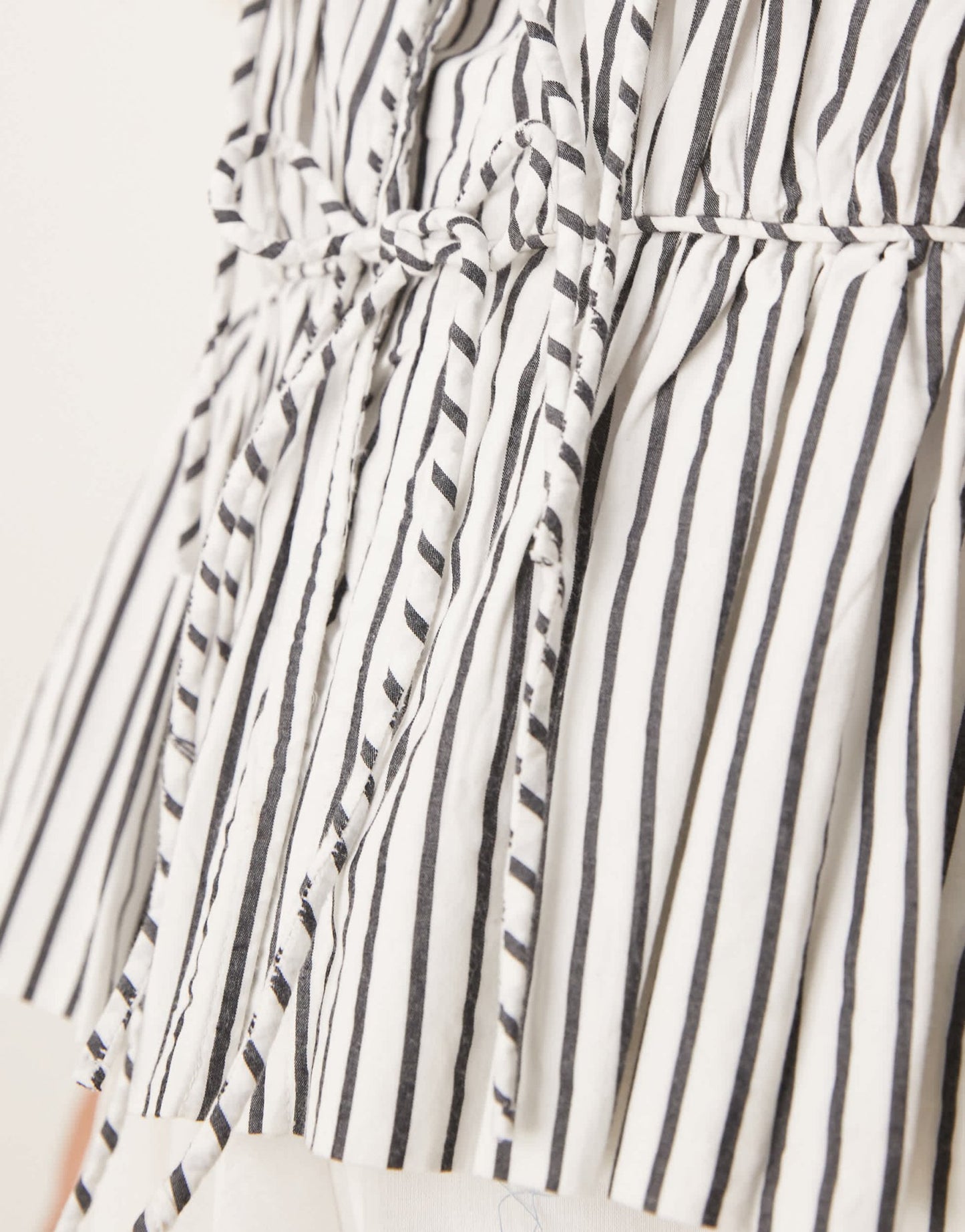 YAS sleeveless tie front poplin top in black and white stripe - ASOS Sample Sale