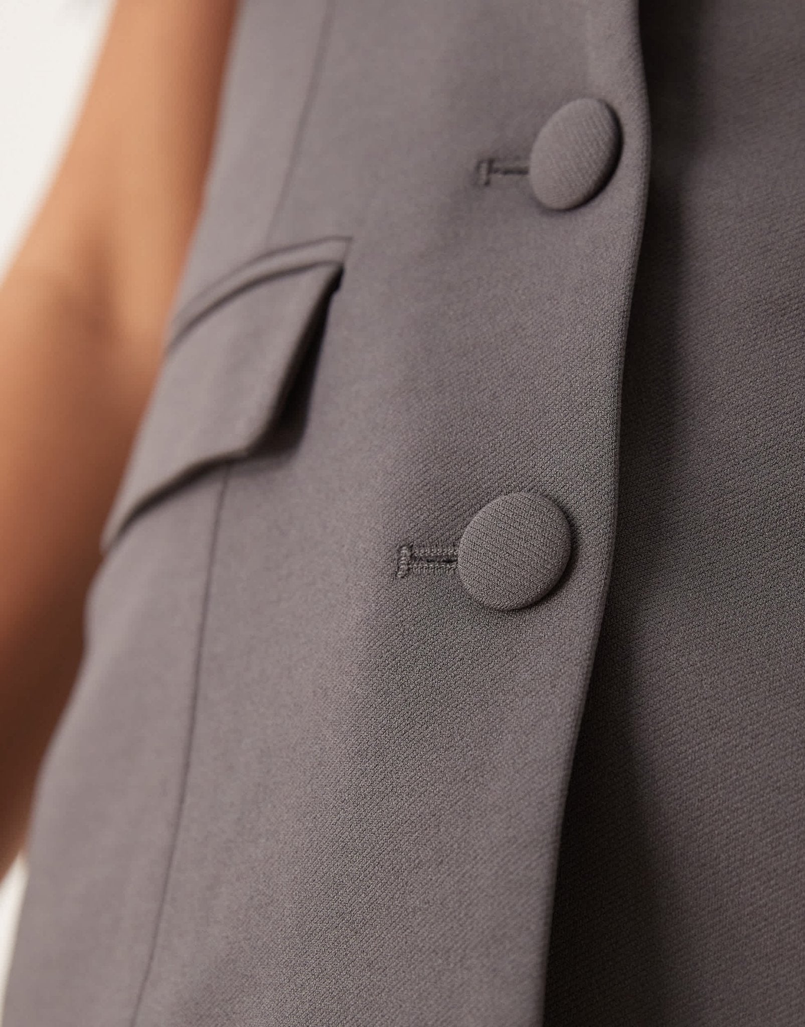 YAS tailored bandeau top co - ord in thunderstorm grey - ASOS Sample Sale