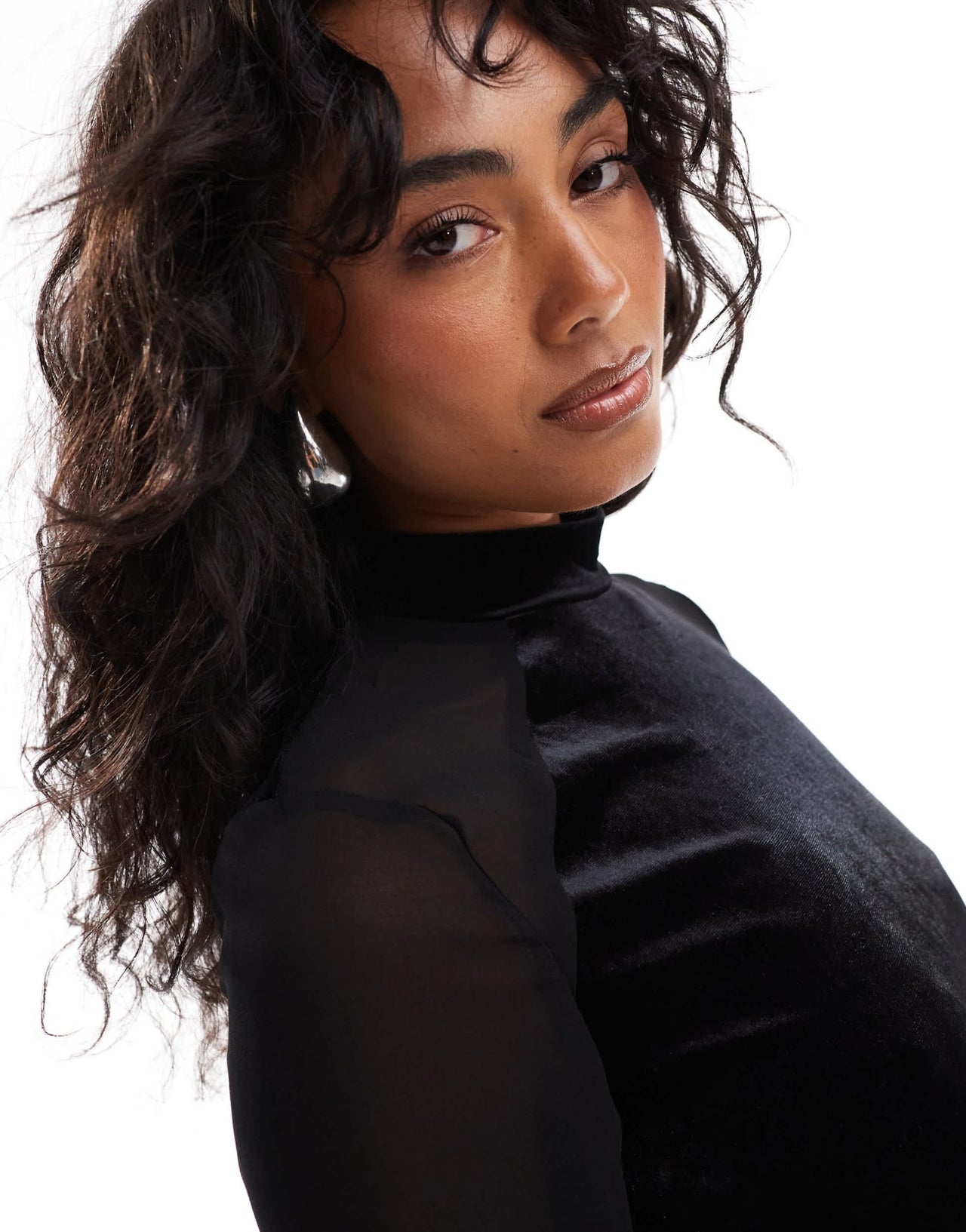 YAS velvet mini dress in black - BLACK - ASOS Sample Sale