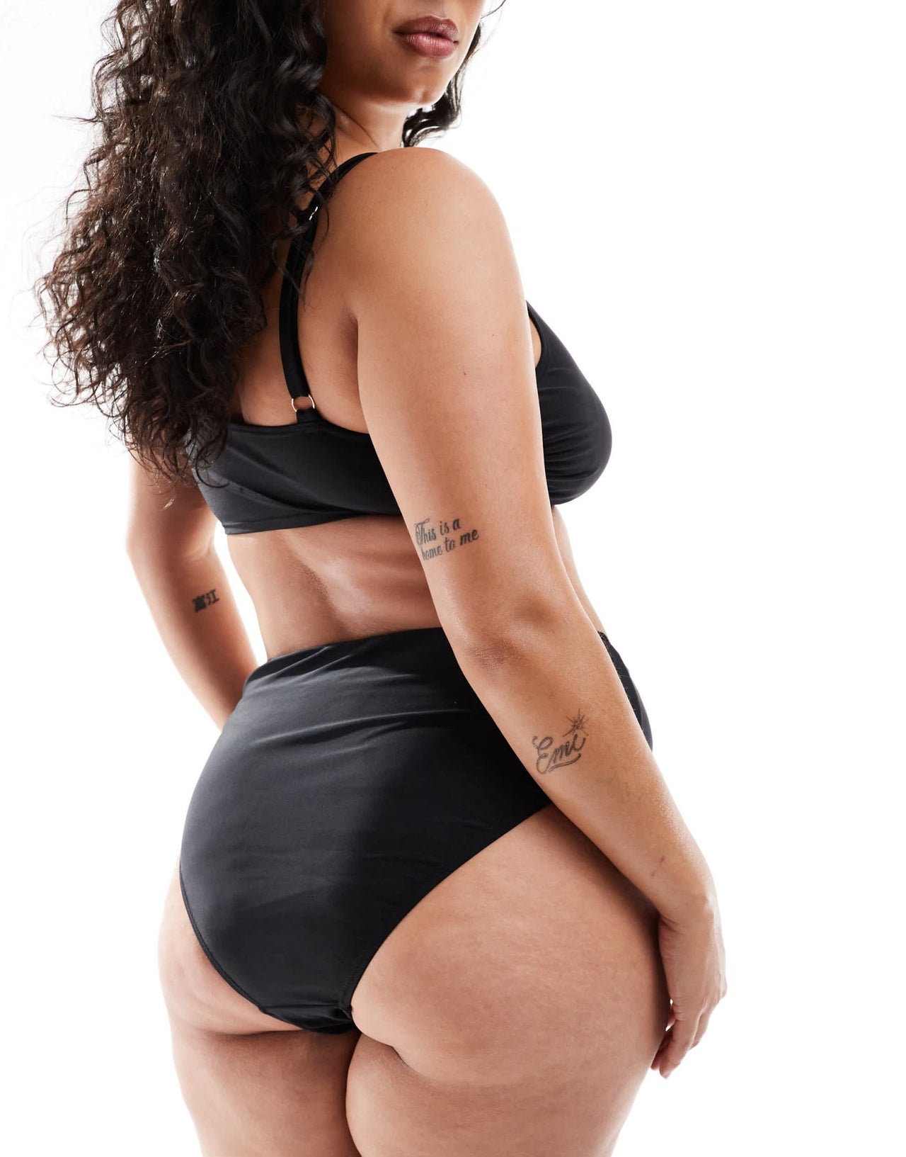 Yours bikini bottoms co - ord in black - ASOS Sample Sale