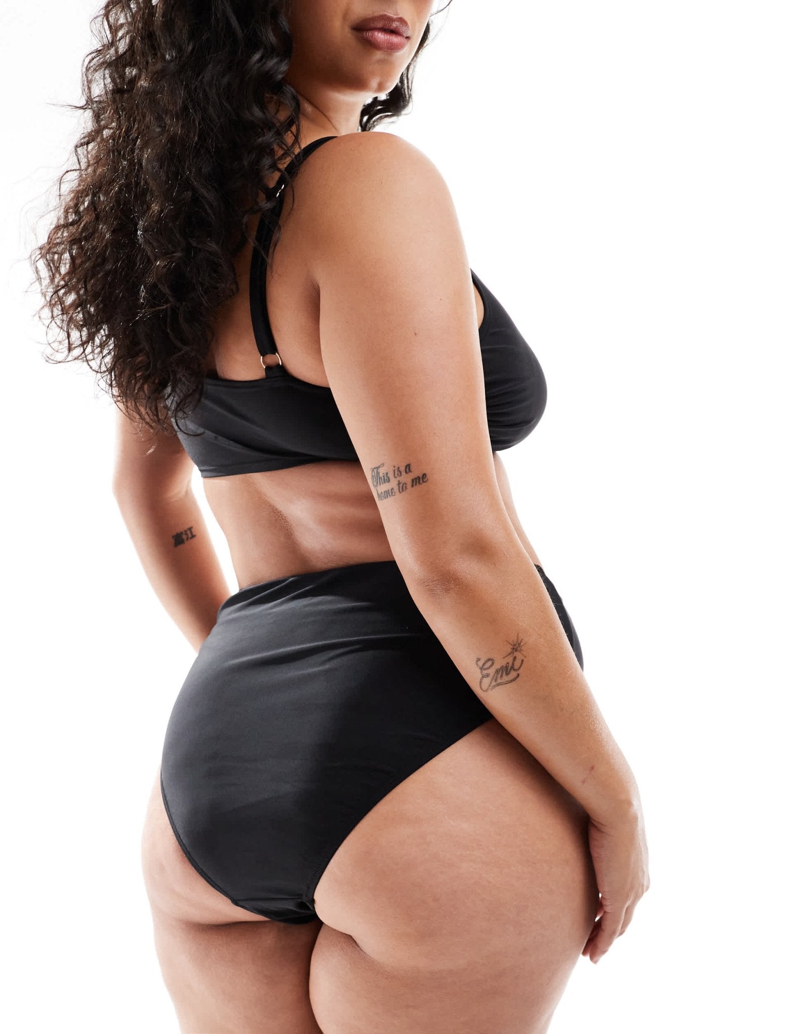 Yours bikini bottoms co - ord in black - ASOS Sample Sale