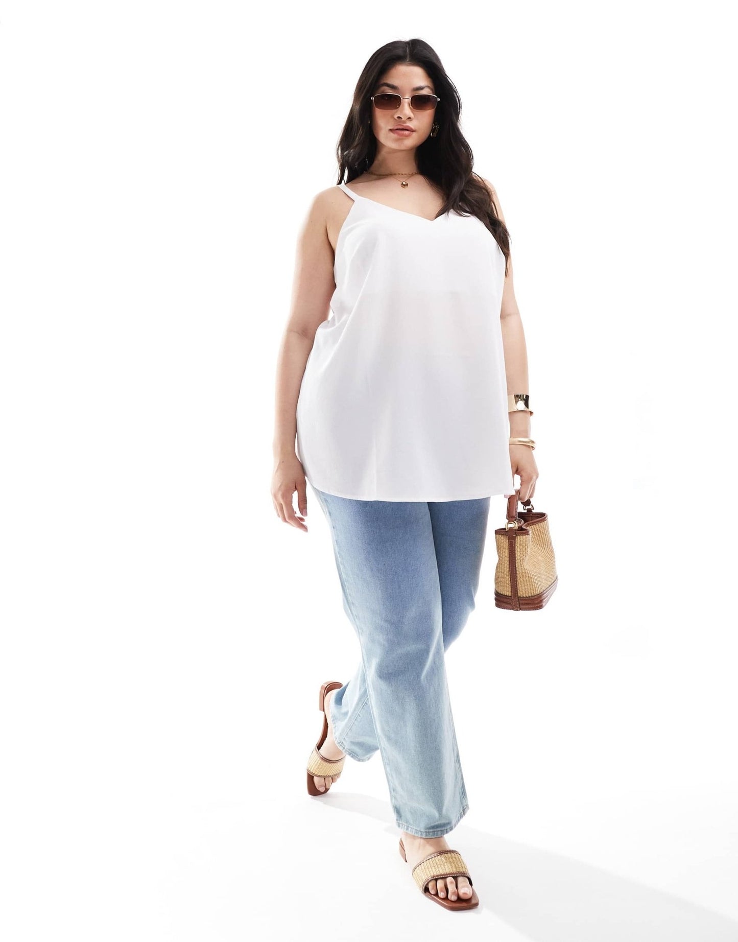 Yours cami vest in white - ASOS Sample Sale