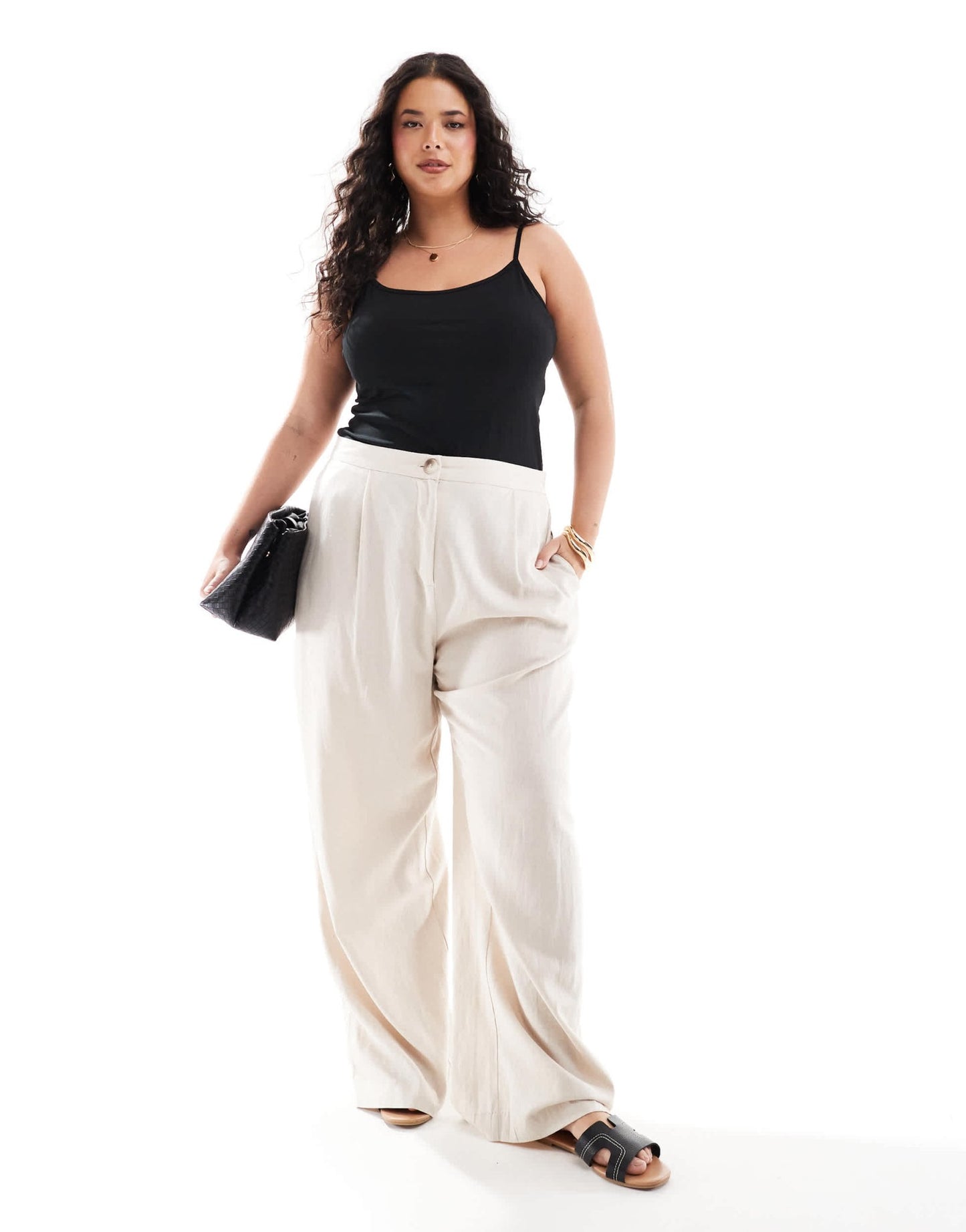 Yours cami vest top in black - ASOS Sample Sale