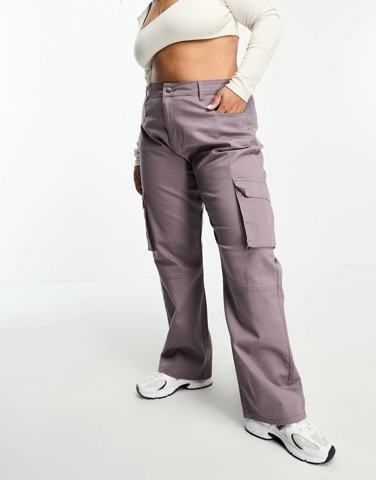 Yours cargo trouser in mauve - ASOS Sample Sale