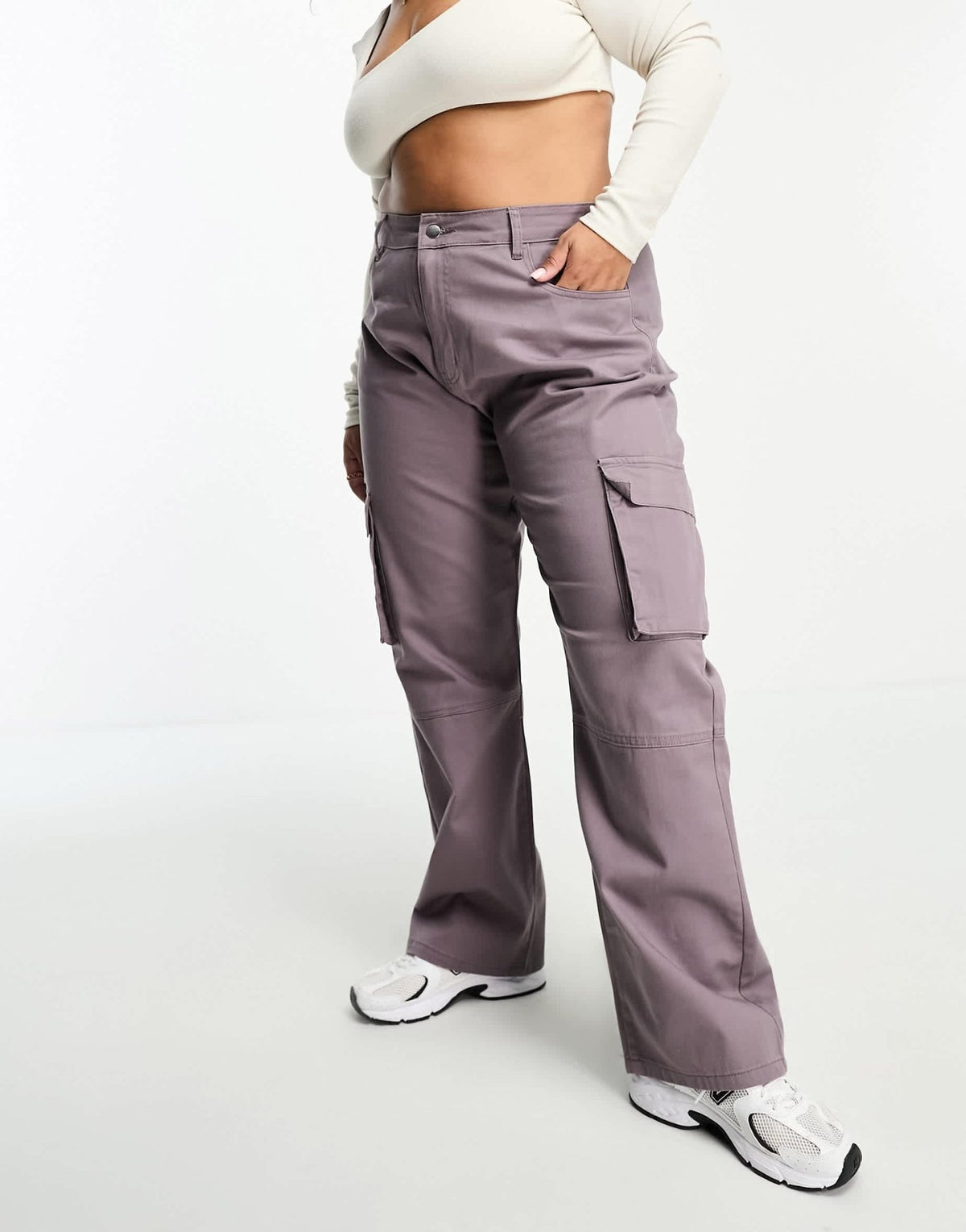 Yours cargo trouser in mauve - ASOS Sample Sale
