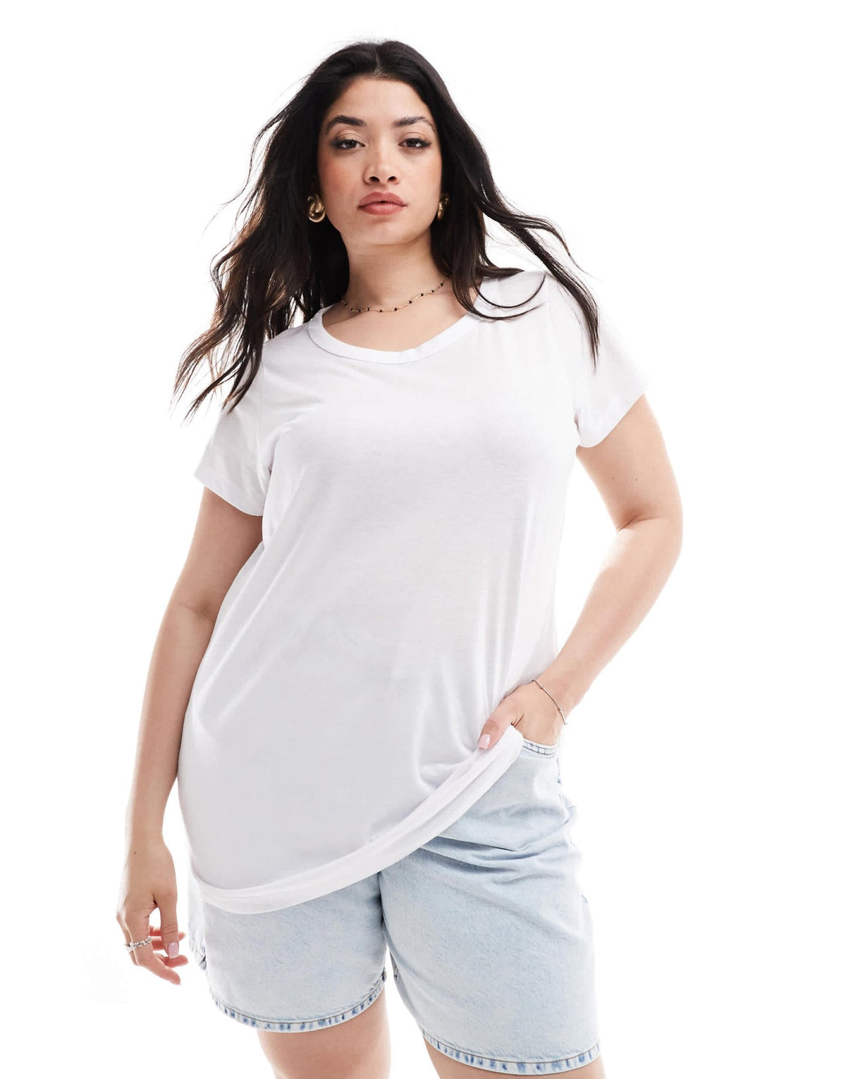 Yours crew neck t-shirt in white - ASOS Sample Sale