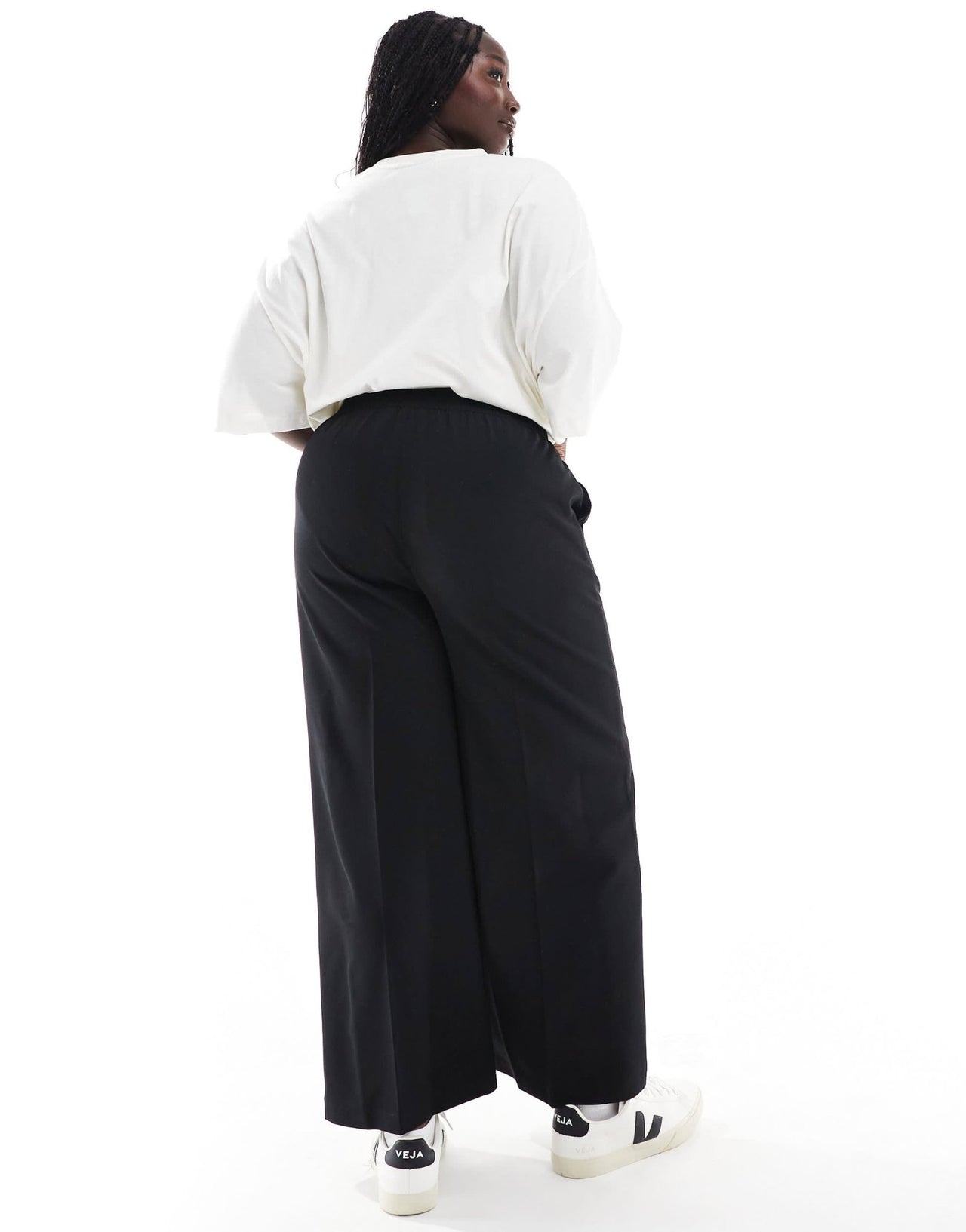Yours pull on woven wide leg trousers in black - ASOS Sample Sale