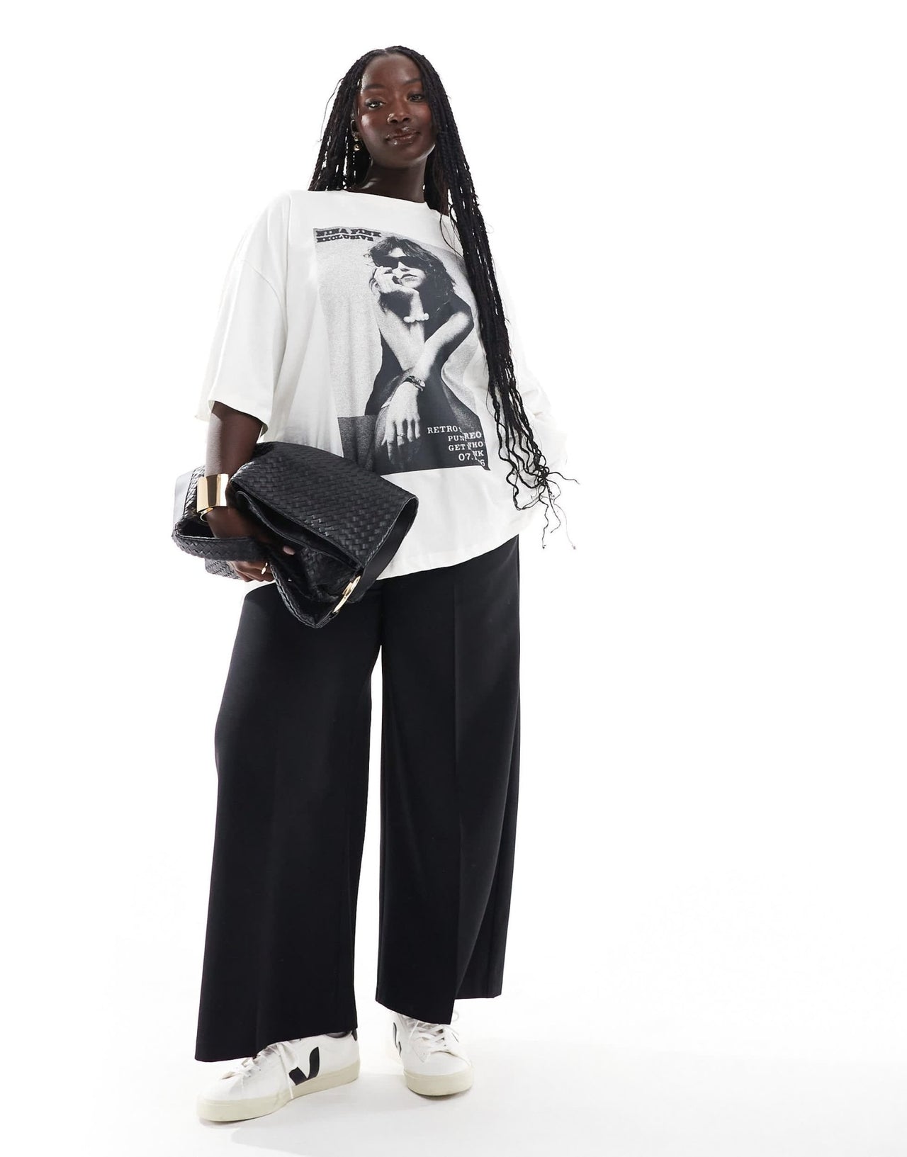 Yours pull on woven wide leg trousers in black - ASOS Sample Sale