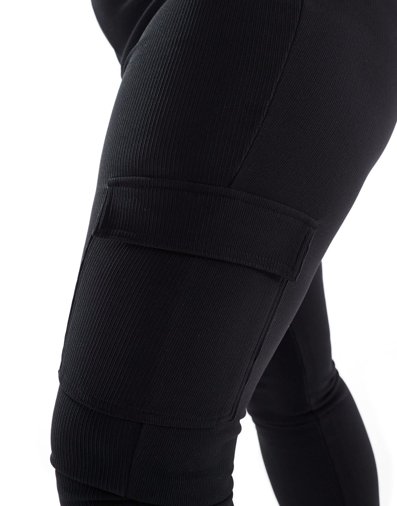 Yours ribbed cargo leggings in black - ASOS Sample Sale