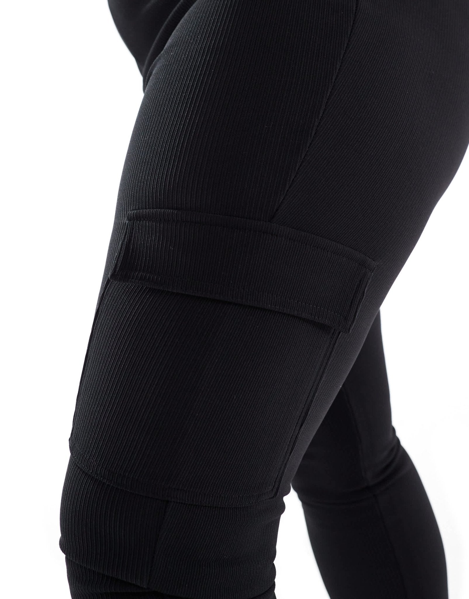 Yours ribbed cargo leggings in black - ASOS Sample Sale