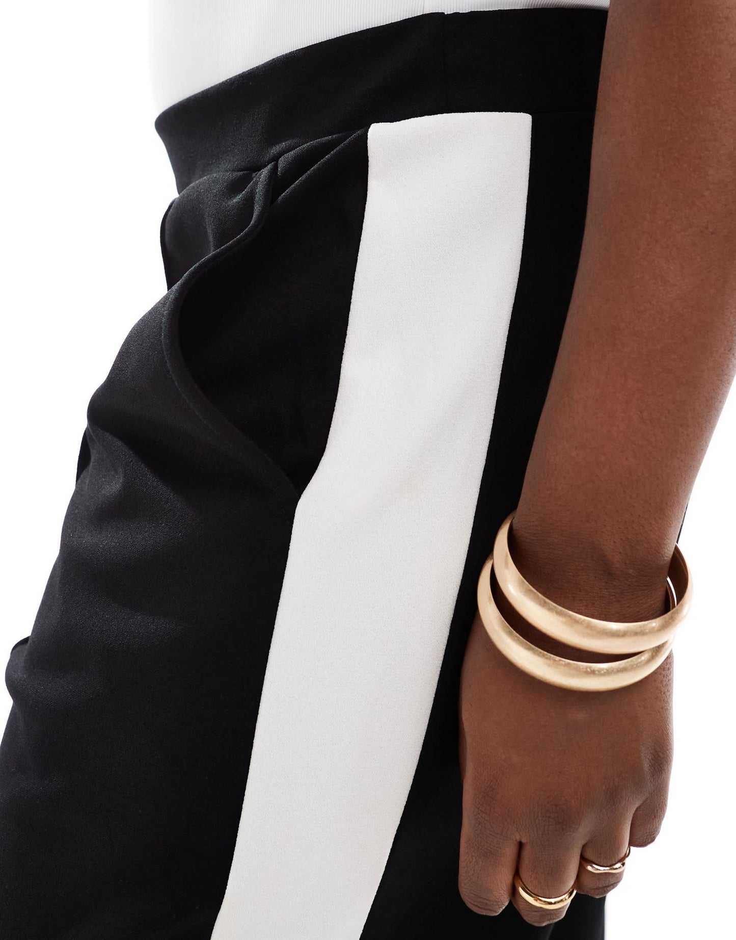 Yours stripe side trousers in black - ASOS Sample Sale