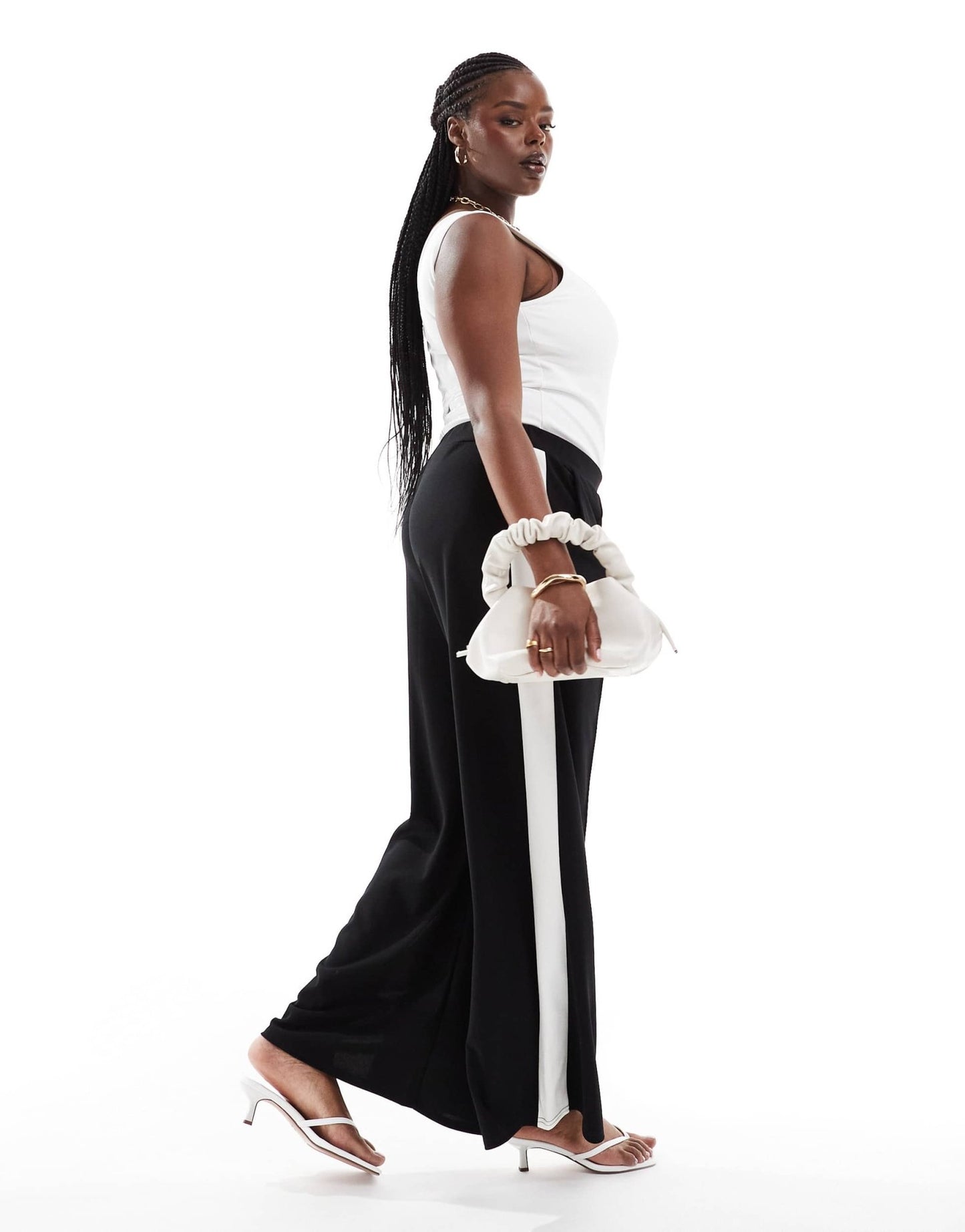 Yours stripe side trousers in black - ASOS Sample Sale
