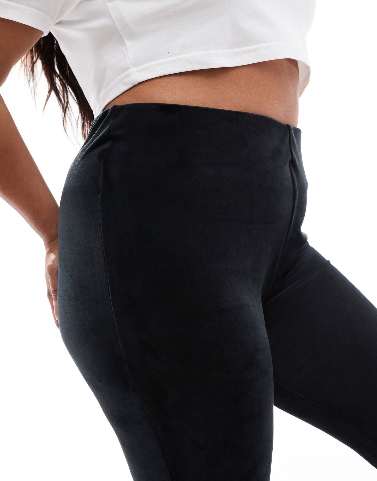 Yours velour leggings in black - ASOS Sample Sale