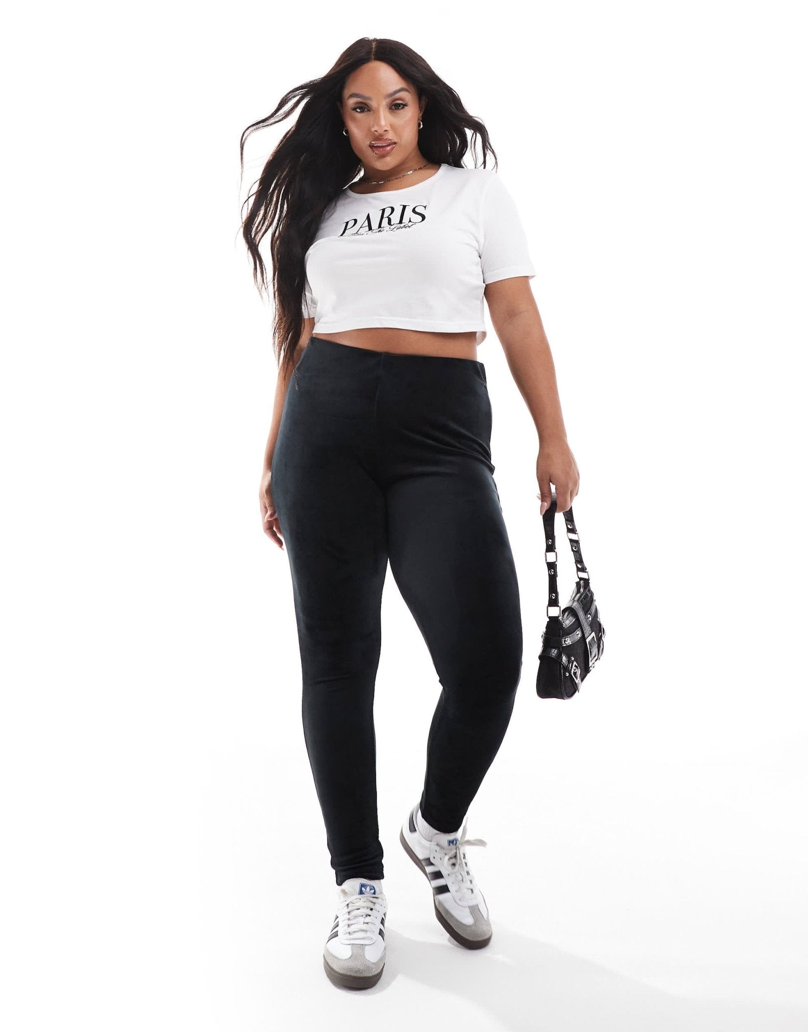 Yours velour leggings in black - ASOS Sample Sale