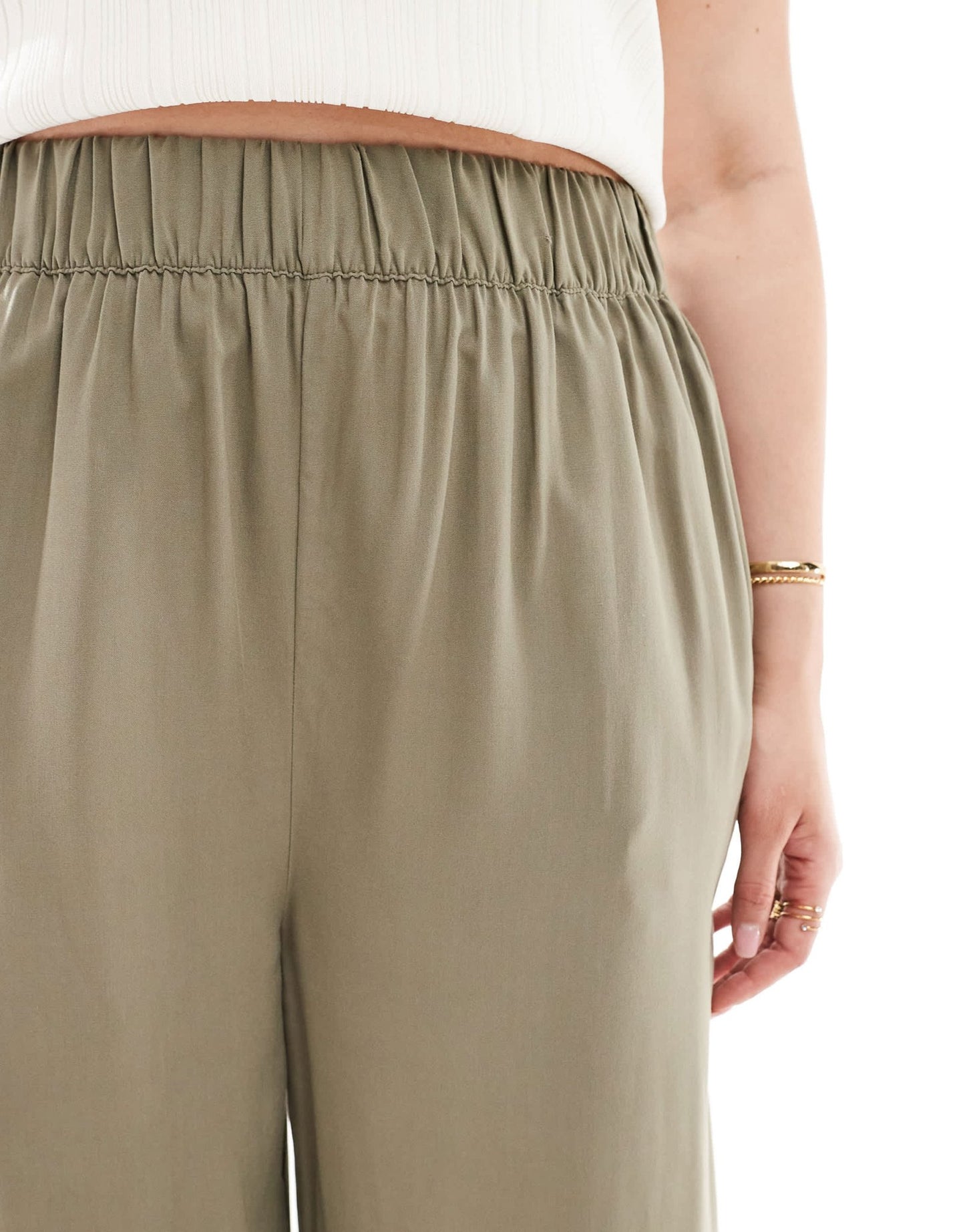 Yours wide leg culottes in green - ASOS Sample Sale